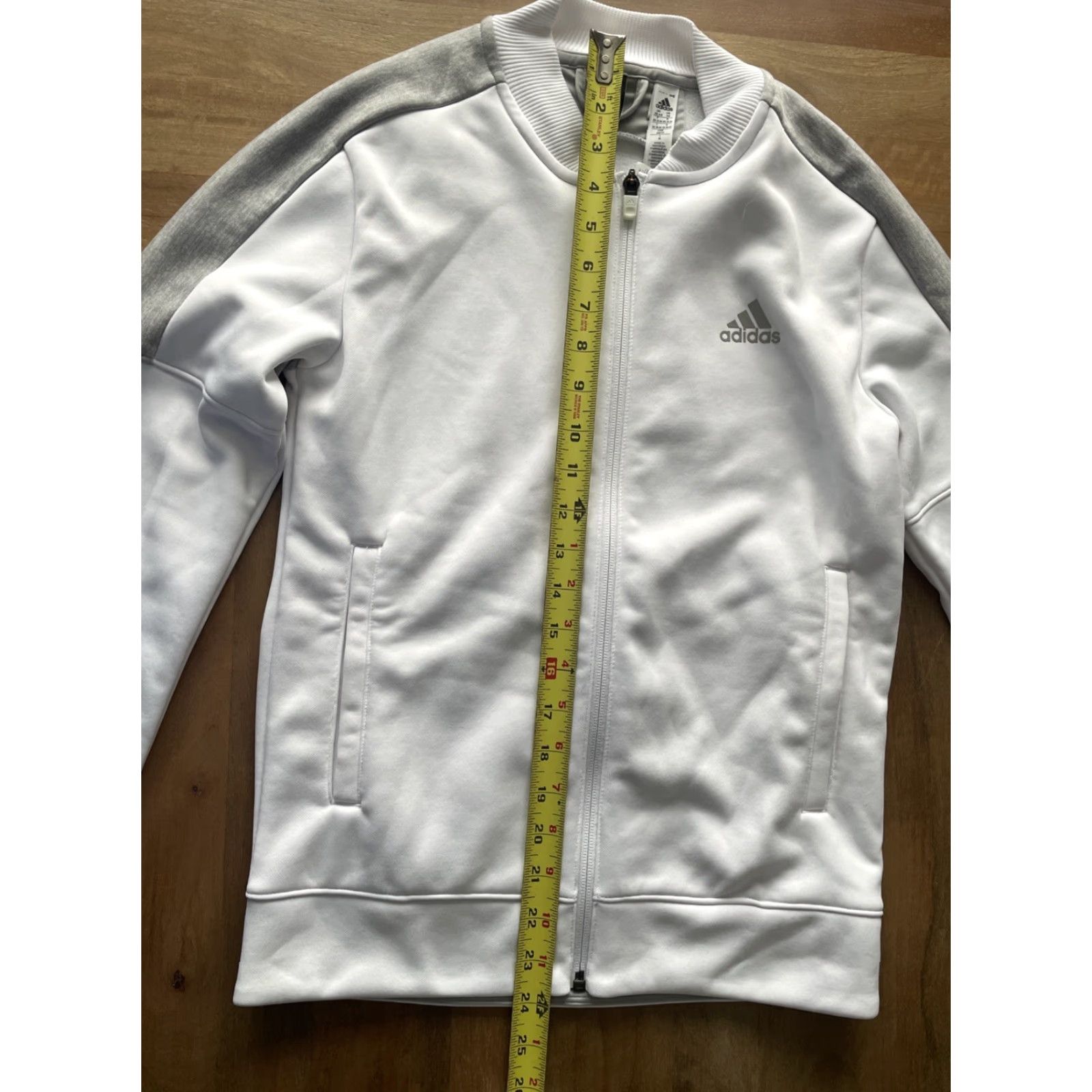 Adidas Adidas Warmup Jacket Women's XS White Full Zip Climawarm Soccer Football Activewear Mock Neck Long Sleeve Size XS / US 0-2 / IT 36-38 - 7 Thumbnail