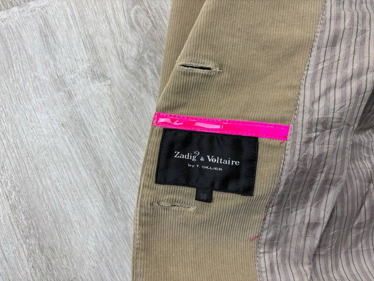 Japanese Brand × Zadig & Voltaire Womens corduroy blazer Zadig Voltaire Size 36 Size XS / US 0-2 / IT 36-38 - 7 Thumbnail