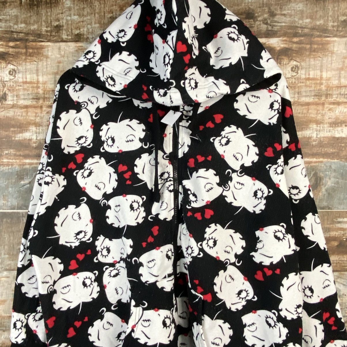 Japanese Brand DL Betty Boop full print Black Hoodie #C863 Size US XL / EU 56 / 4 - 5 Thumbnail
