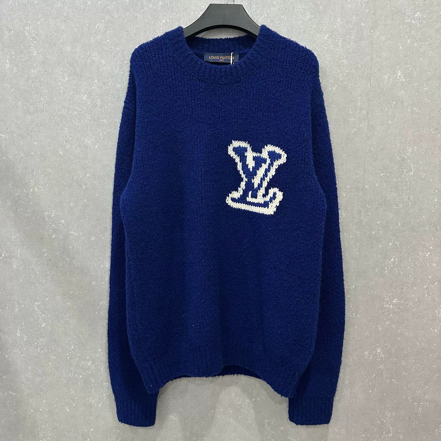 Louis Vuitton Louis Vuitton Blue Logo Teddy Sweater Size US M / EU 48-50 / 2 - 1 Thumbnail