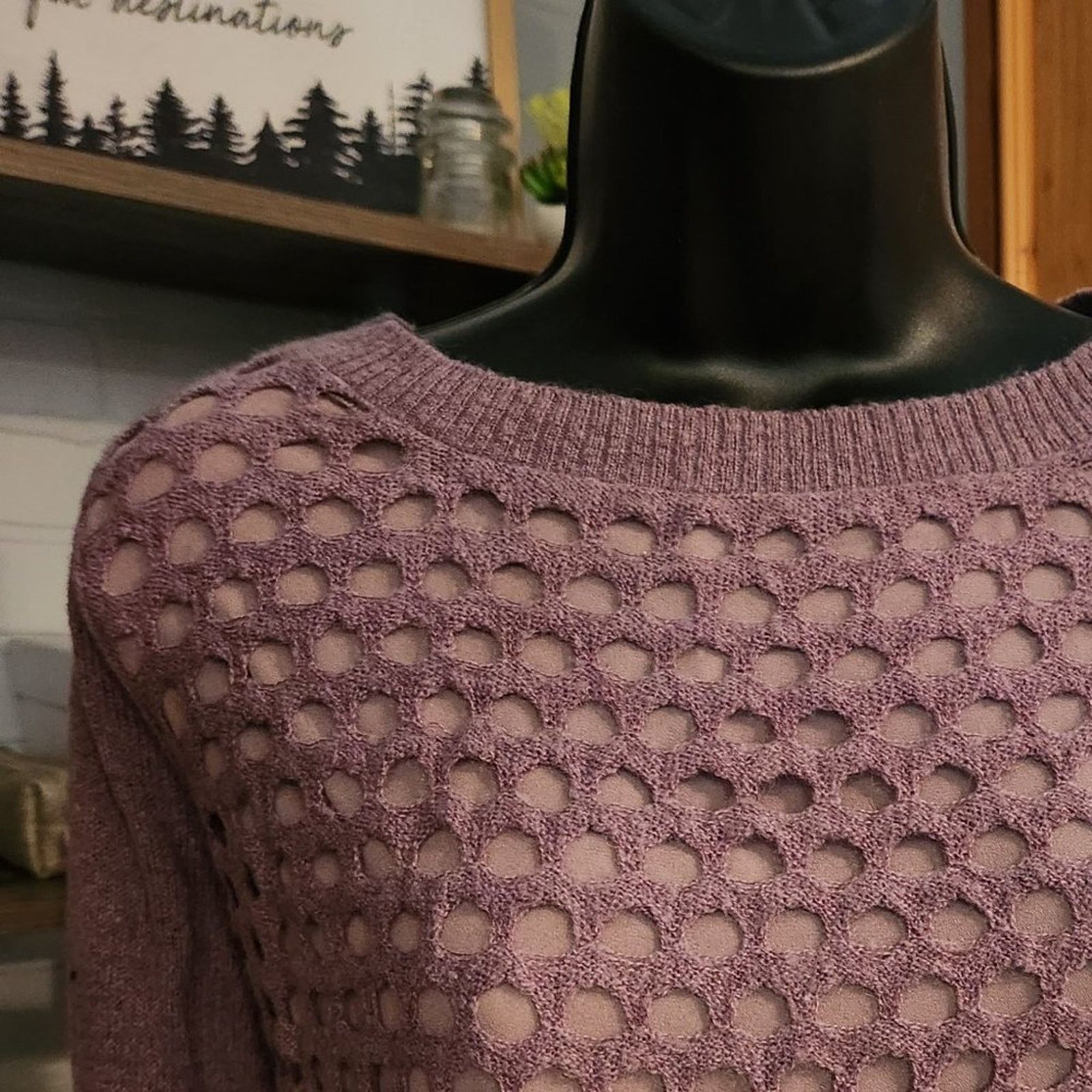 Other Dusty Purple Two-Layer Tunic Sweater From The Limited Size L / US 10 / IT 46 - 4 Thumbnail