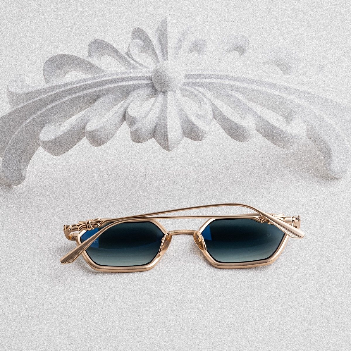 Chrome Hearts CHROME HEARTS DATASS MATTER GOLD PLATED SUNGLASSES Size ONE SIZE - 7 Thumbnail