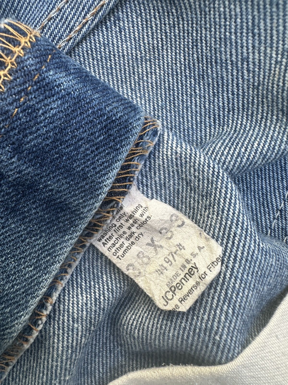 JCPenney Vintage Jc Penny Denim Jeans Made in USA Size US 36 / EU 52 - 13 Thumbnail