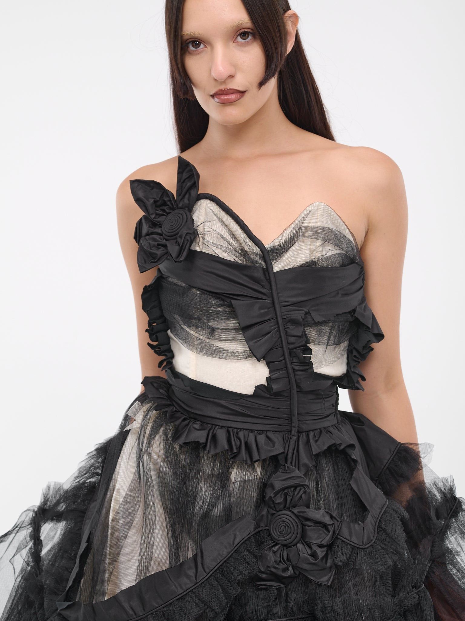 oc11z1025 Tulle Dress in Black