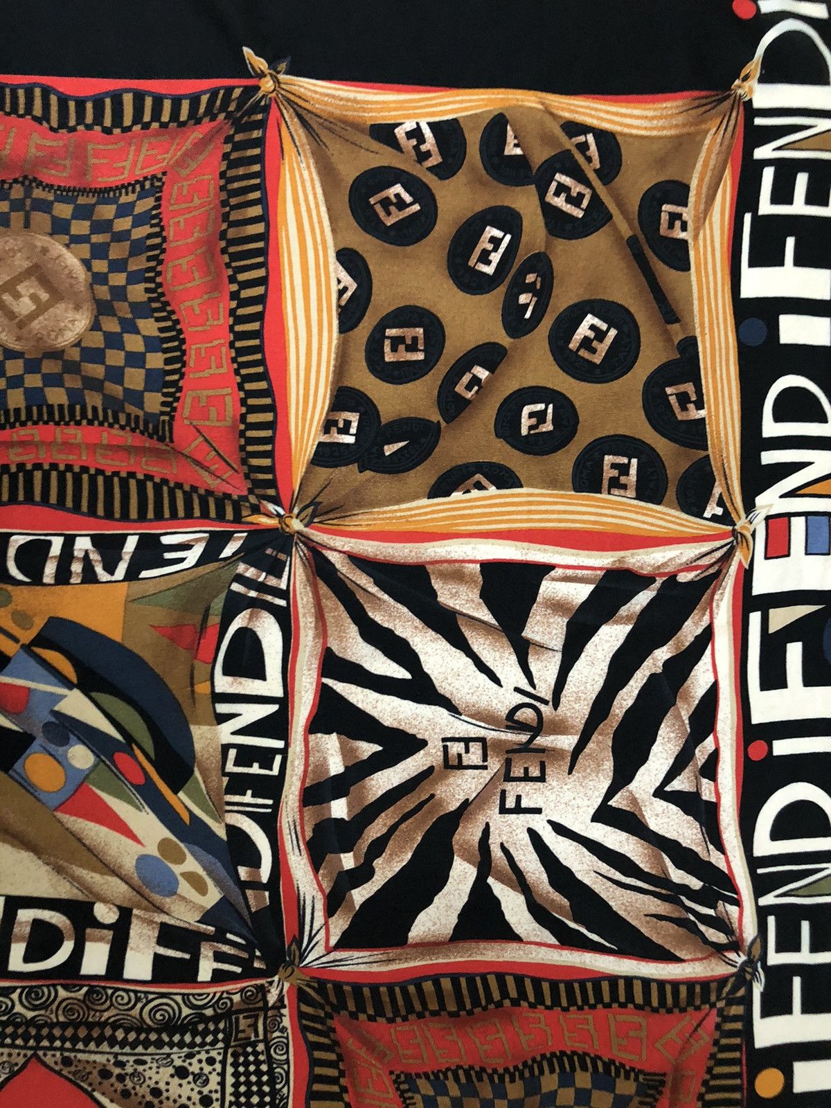 Fendi Vintage Fendi Foulard Scarves Fullprint Monogram Design Size ONE SIZE - 8 Thumbnail