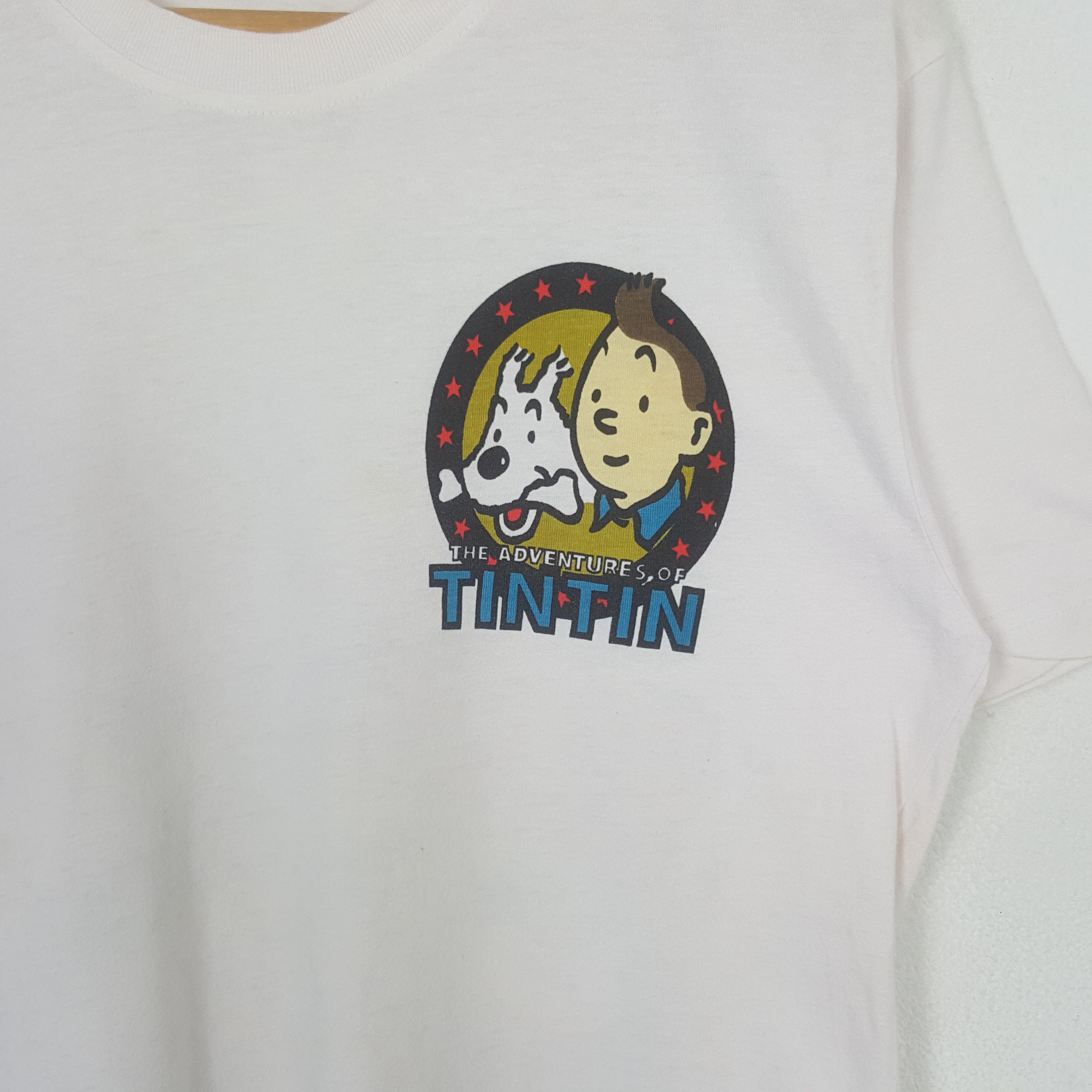 Vintage Vintage Tintin The Blue Lotus Cartoon Movie Tshirt C299N47 Size US M / EU 48-50 / 2 - 4 Thumbnail