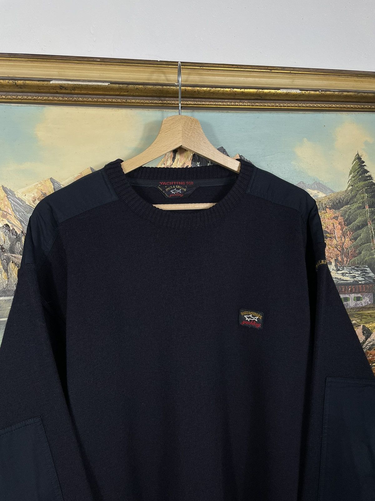 Designer × Paul & Shark × Vintage Retro 90s Navy Sweater Paul & Shark Pull Knitwear Jumper Size US L / EU 52-54 / 3 - 4 Thumbnail