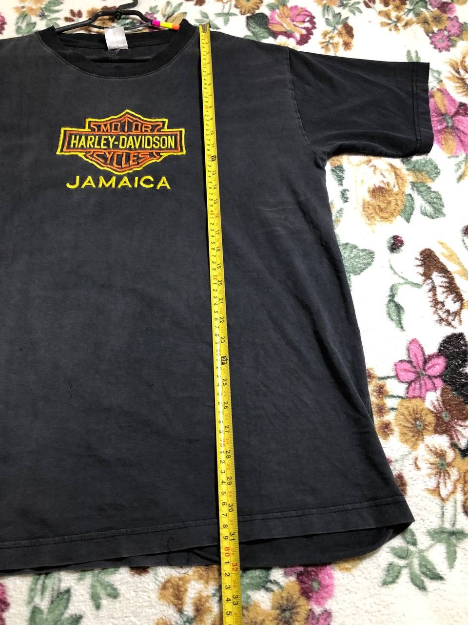Harley Davidson VINTAGE 90s | Harley Davidson Jamaica Logo T-Shirt Size US XXL / EU 58 / 5 - 8 Thumbnail