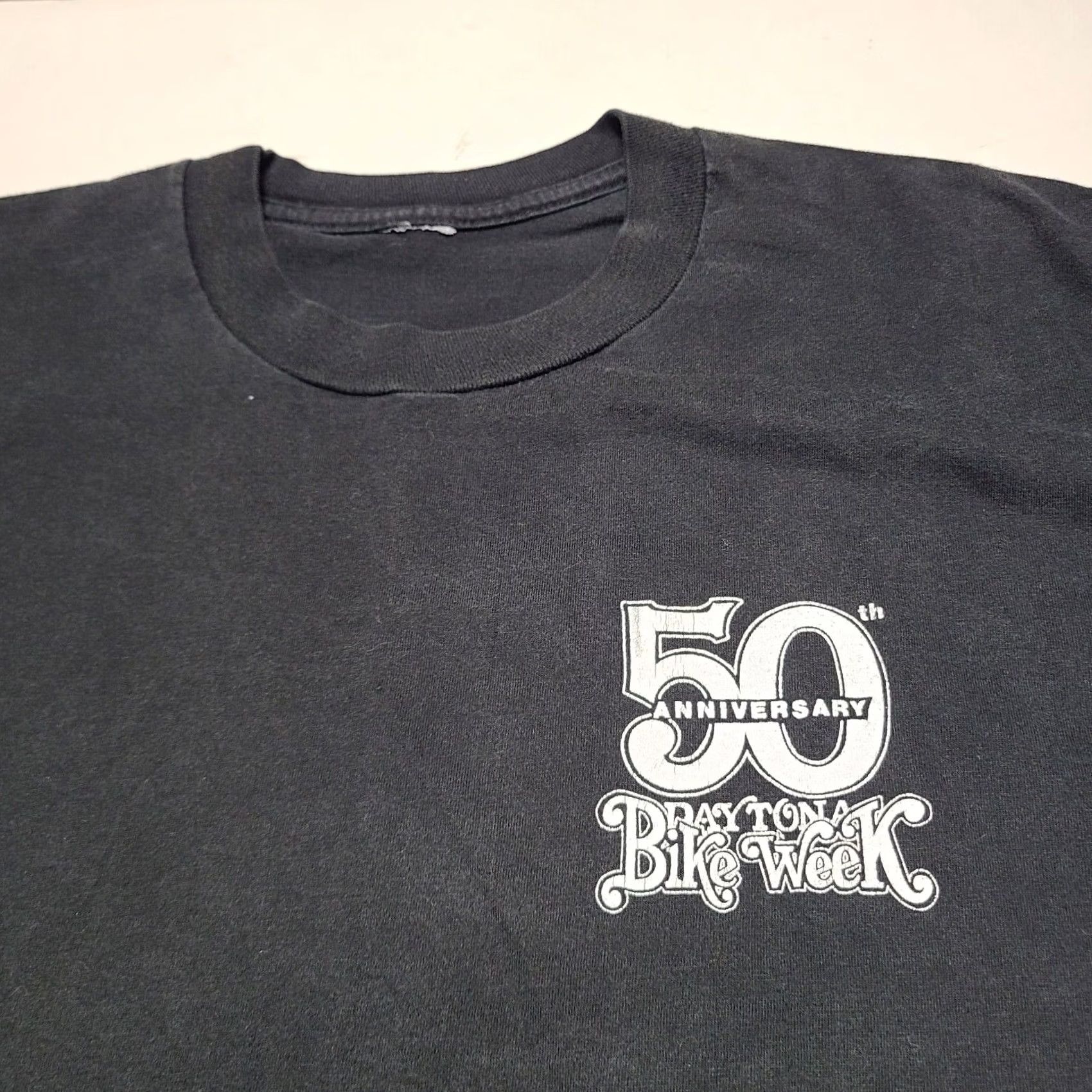 Vintage VINTAGE 1991 Bike Week Daytona Beach Florida USA Eagle Motorcycle Men Large Shirt Size US L / EU 52-54 / 3 - 6 Thumbnail