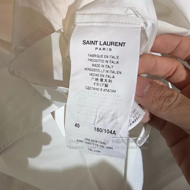 Saint Laurent Paris Saint Laurent Paris Solid White Shirt i Size S / US 4 / IT 40 - 3 Thumbnail