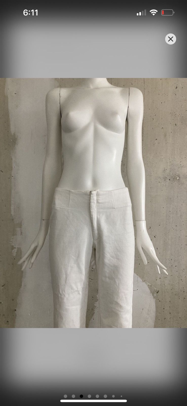 Maison Margiela F/W 1999 Line 6 Waistless White Pants Size 26" / US 2 / IT 38 - 3 Thumbnail