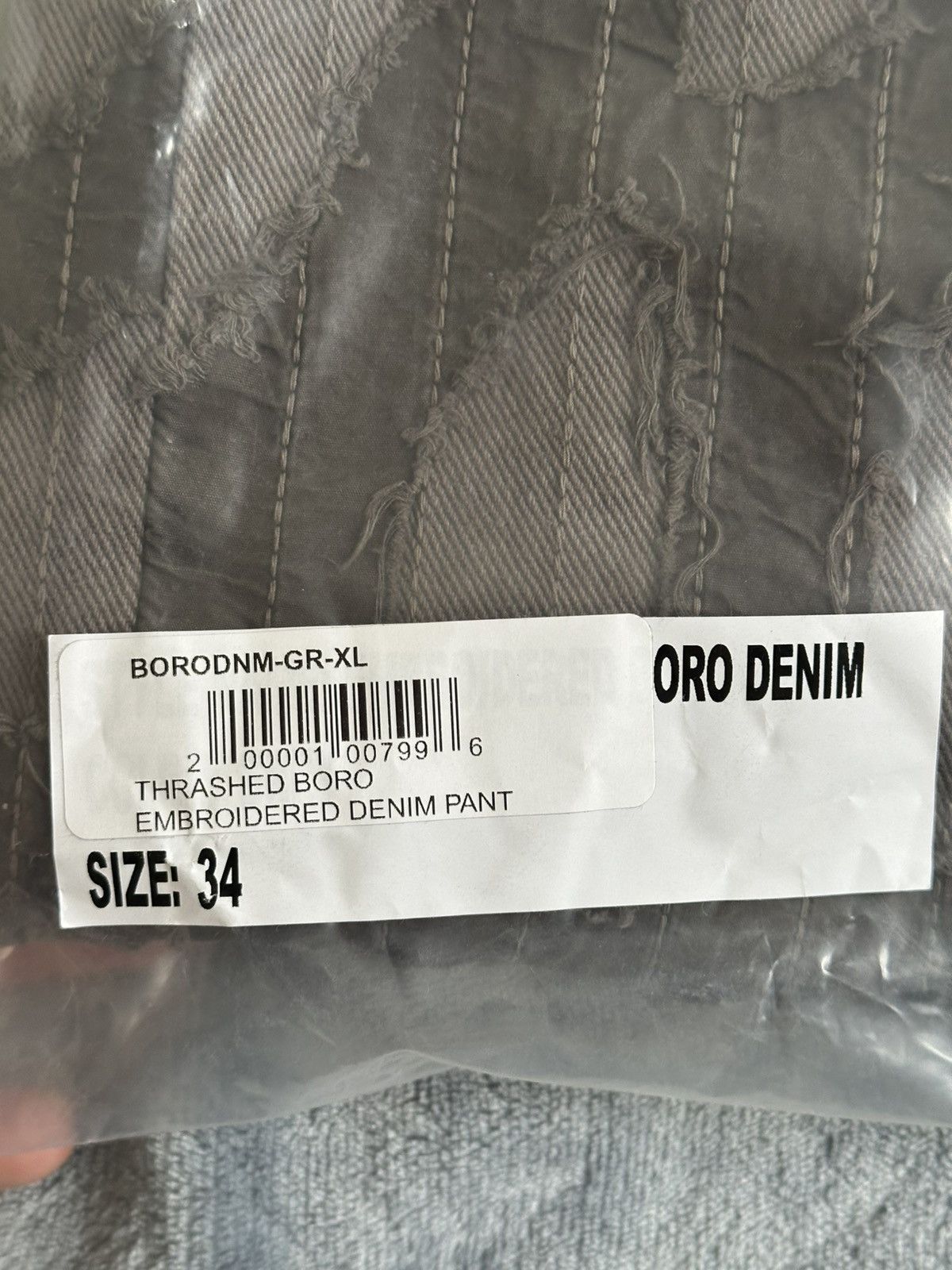Revenge Revenge Thrashed Boro Grey Denim Pants Size US 34 / EU 50 - 5 Thumbnail
