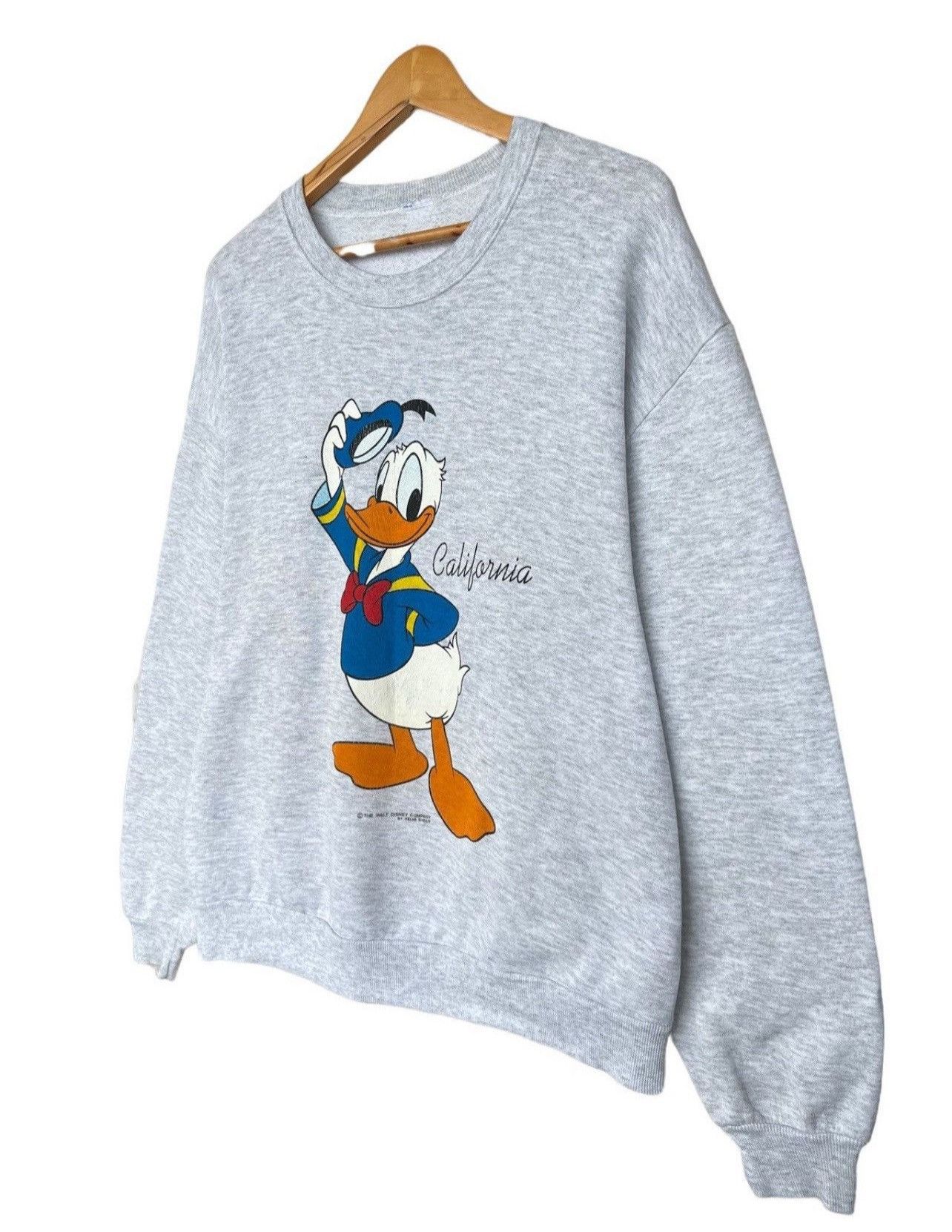 Disney × Vintage × Warner Bros Vintage 90s Donald Duck Crewneck Velva Sheen Sweatshirt Size US M / EU 48-50 / 2 - 3 Thumbnail