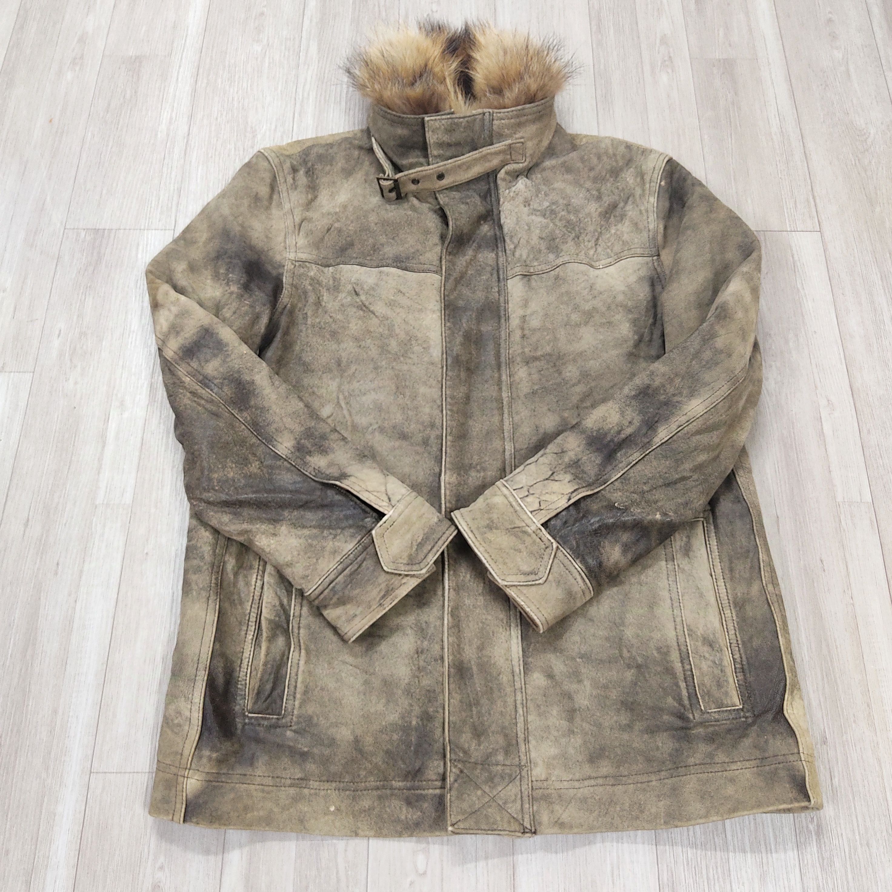 Genuine Leather WIND ARMOR Raccoon Fur Sheepskin Leather Jacket Size US M / EU 48-50 / 2 - 10 Thumbnail