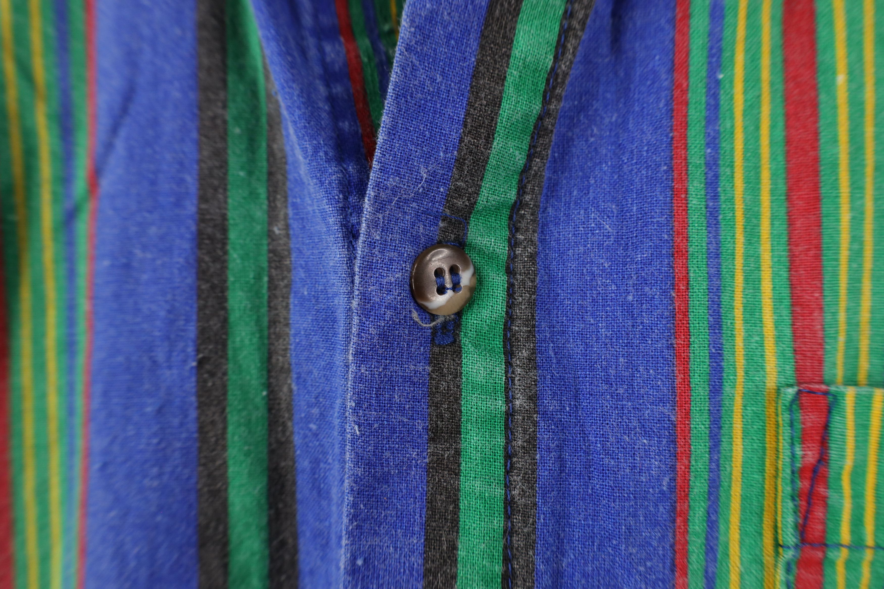 Vintage Vintage 90s Streetwear Rainbow Striped Button Down Shirt Size US S / EU 44-46 / 1 - 5 Thumbnail