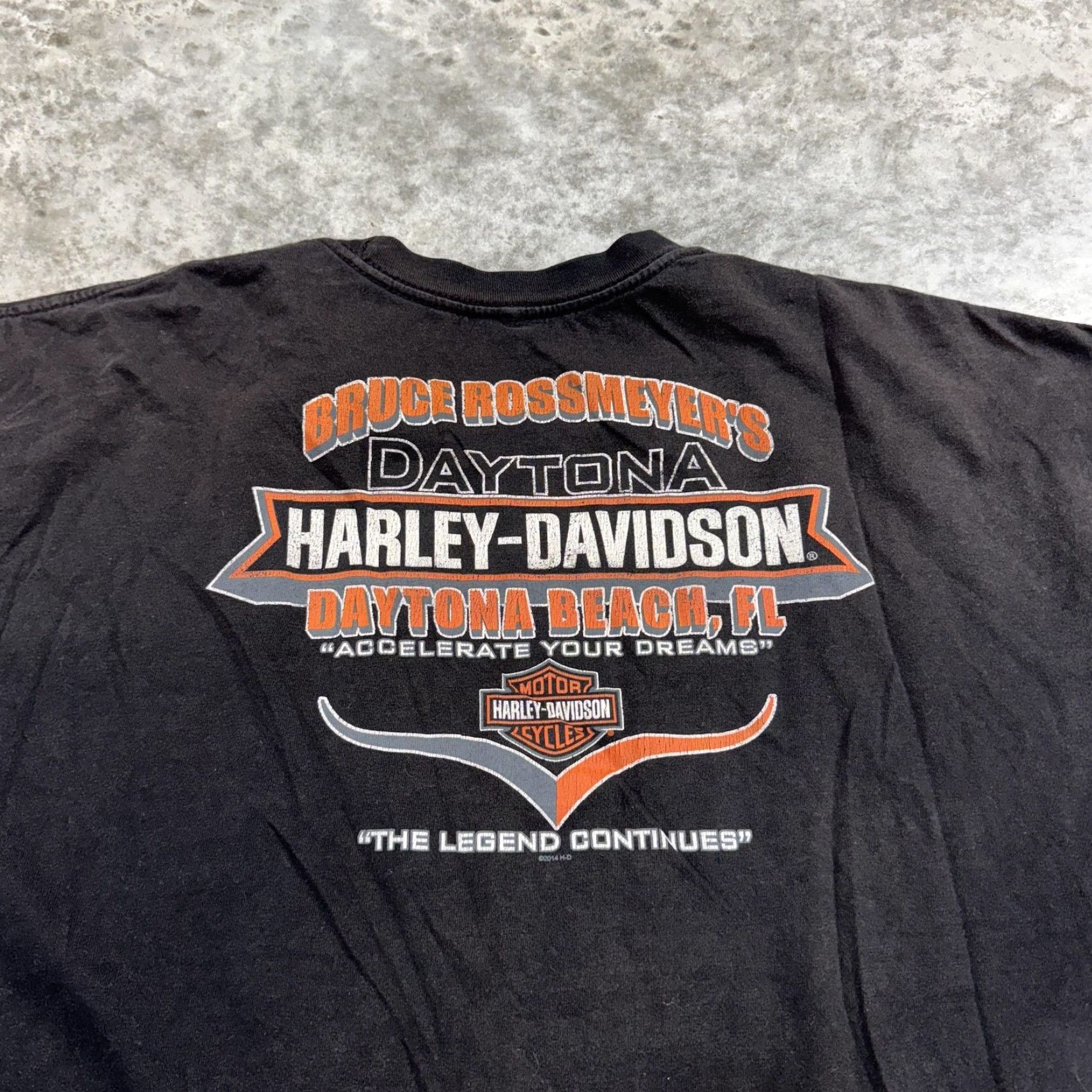 Harley Davidson VINTAGE Harley-Davidson Shirt Mens XL Black Pocket Tee Bruce Rossmeyer Daytona Size US XL / EU 56 / 4 - 6 Thumbnail