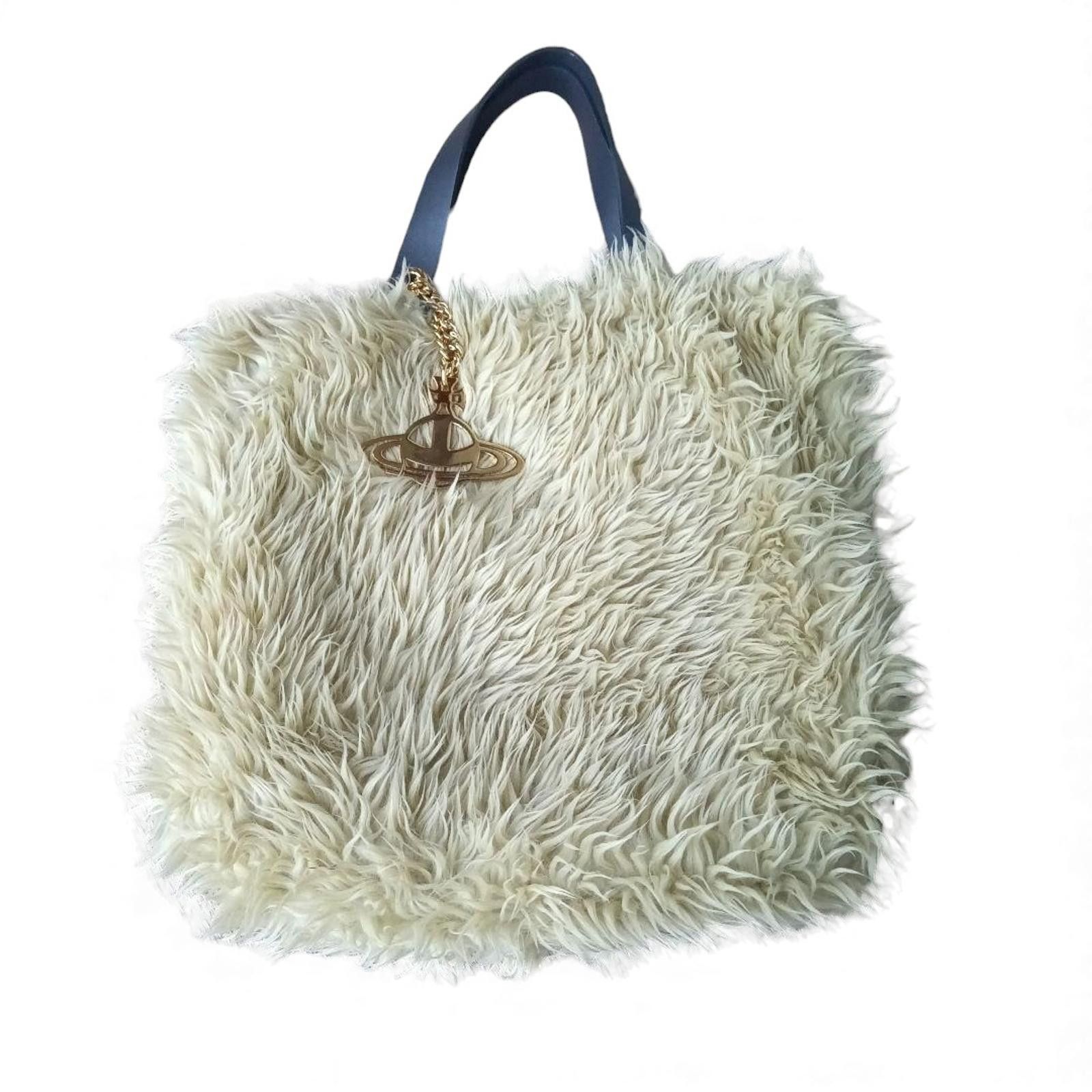 Vivienne Westwood Vivienne Westwood - Faux Fur Tote Handbag with Logo Charm Size ONE SIZE - 2 Thumbnail