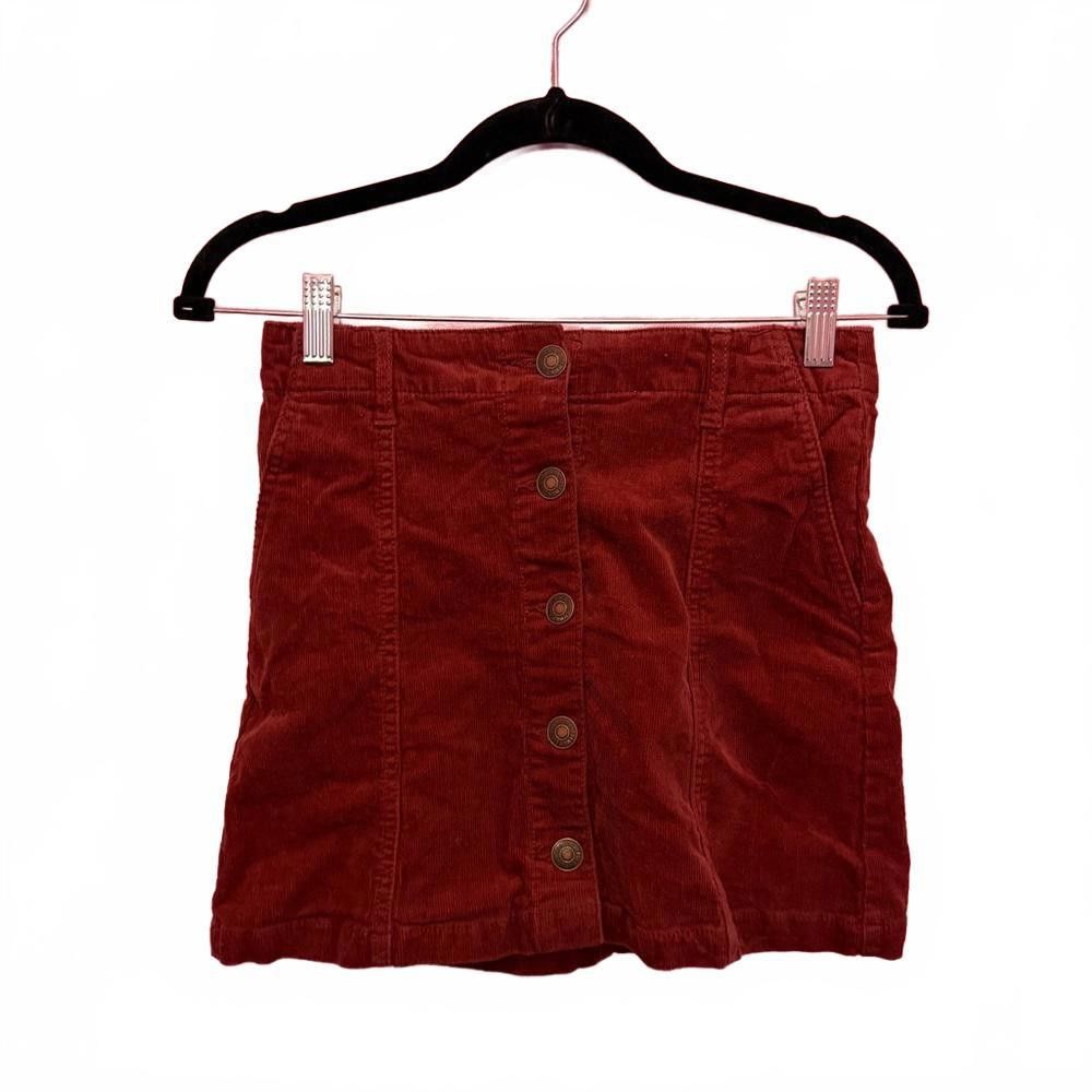 Designer Chic Corduroy Mini Skirt - Vintage Style Size 28" / US 6 / IT 42 - 1 Thumbnail