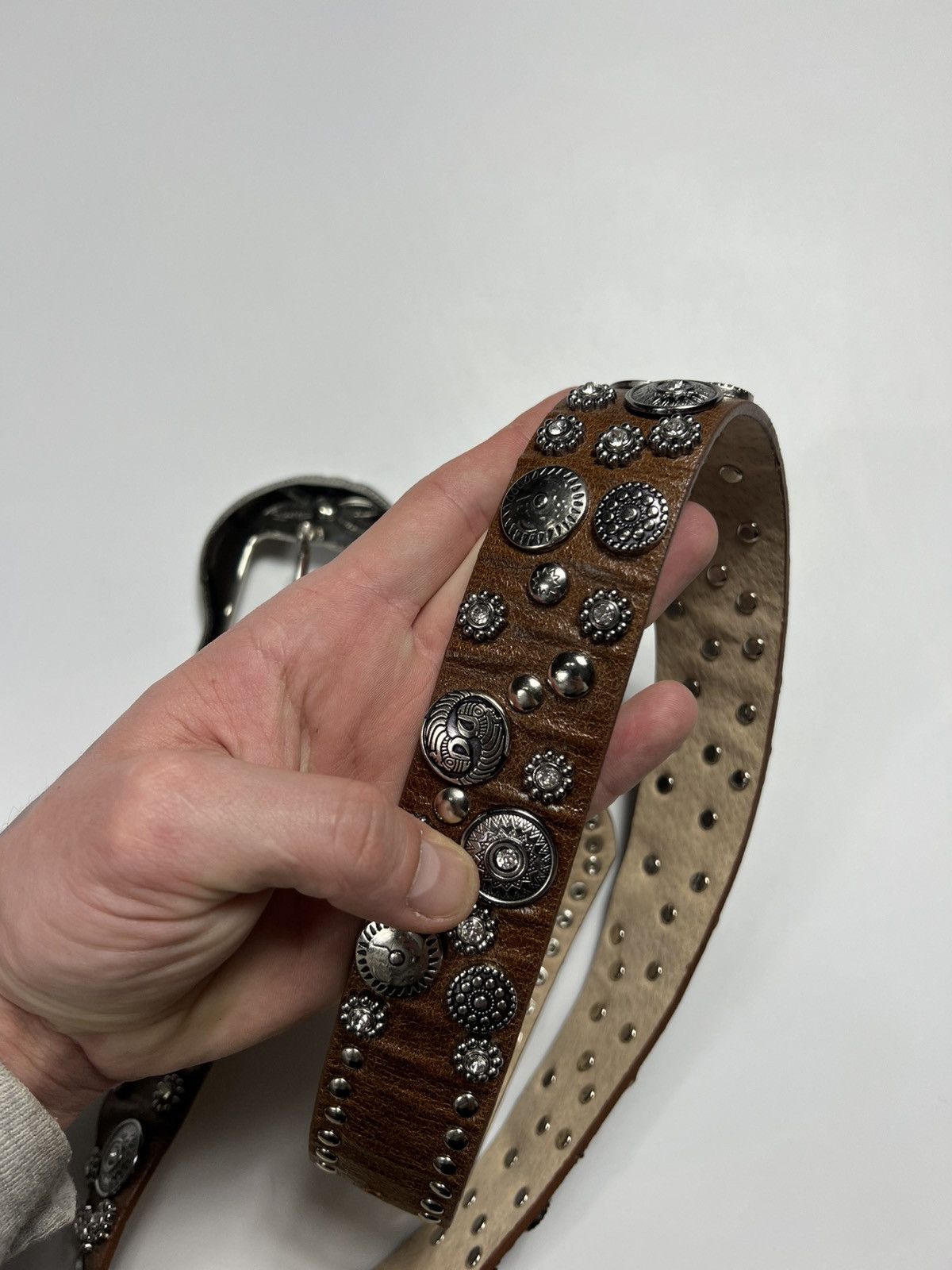 Vintage Vintage Western BB Simon Style Y2K Belt With Metal Buckle Size ONE SIZE - 7 Thumbnail