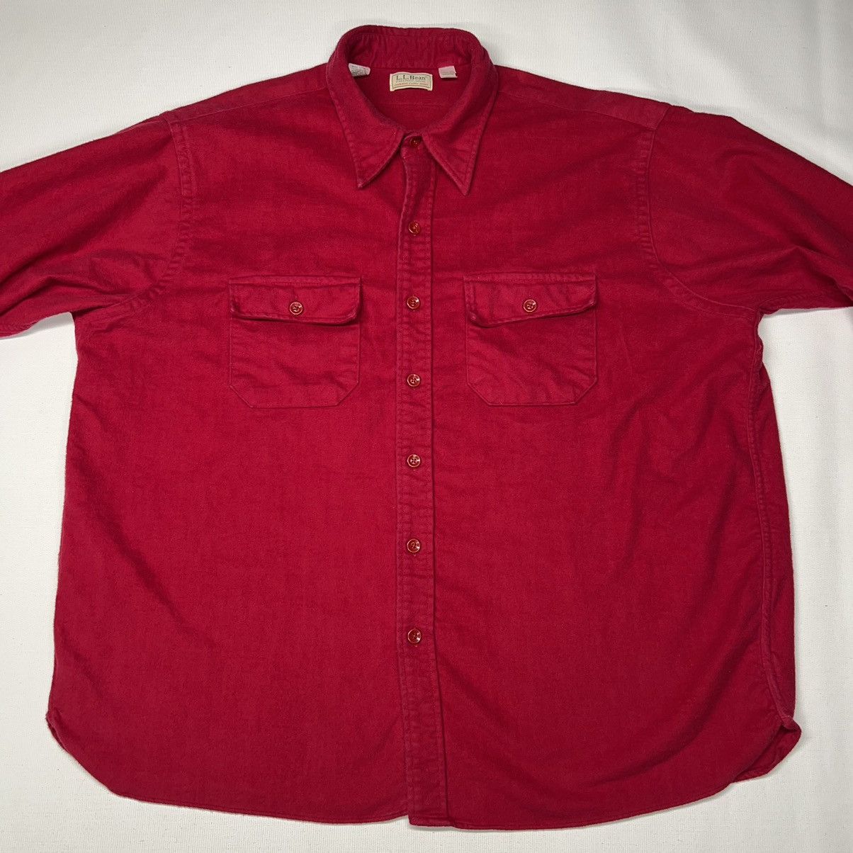 L.L. Bean × Vintage VTG LL Bean Shirt Red Button Up Flannel Heavy Outdoors 90s Size US XXL / EU 58 / 5 - 2 Thumbnail