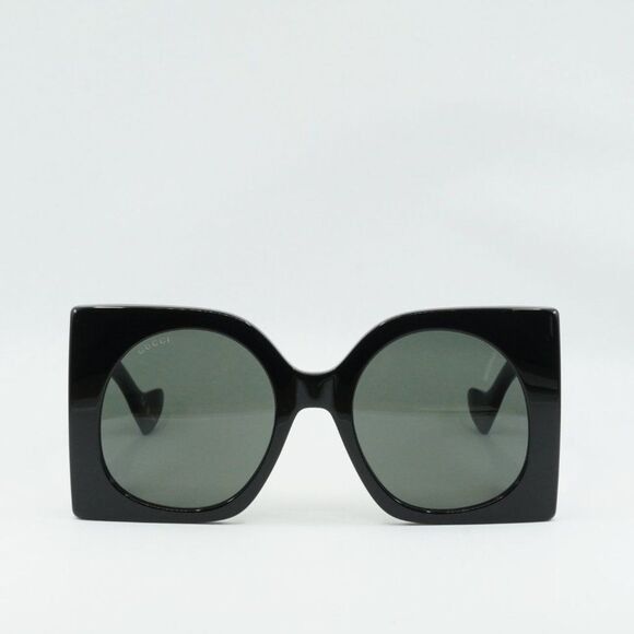 Gucci Gucci GG1254S 001 Sunglasses Black Square Frame, Grey Lenses Size ONE SIZE - 4 Thumbnail