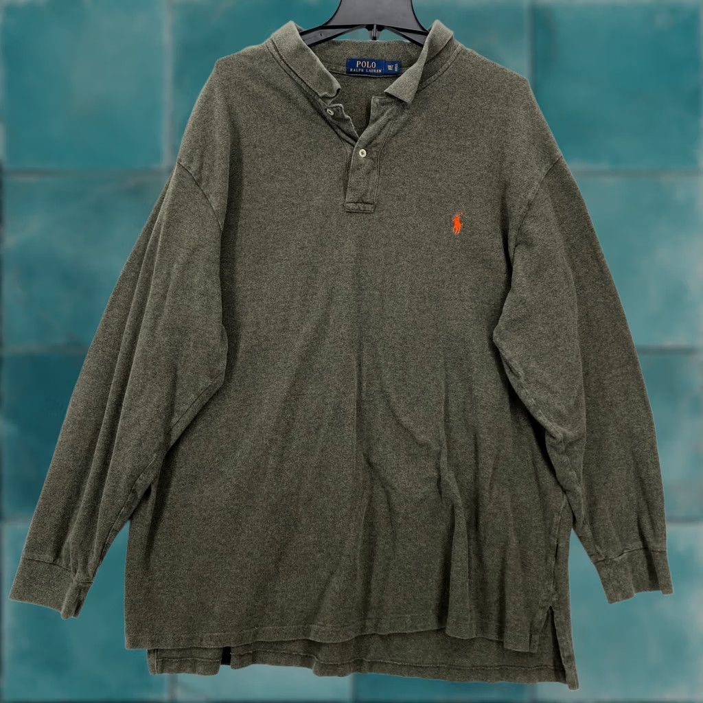 Polo Ralph Lauren Polo Ralph Lauren Polo Long Sleeve Shirt Mens 3XLT Green Logo Pony Casual Golf Shirt Size US XXL / EU 58 / 5 - 1 Thumbnail