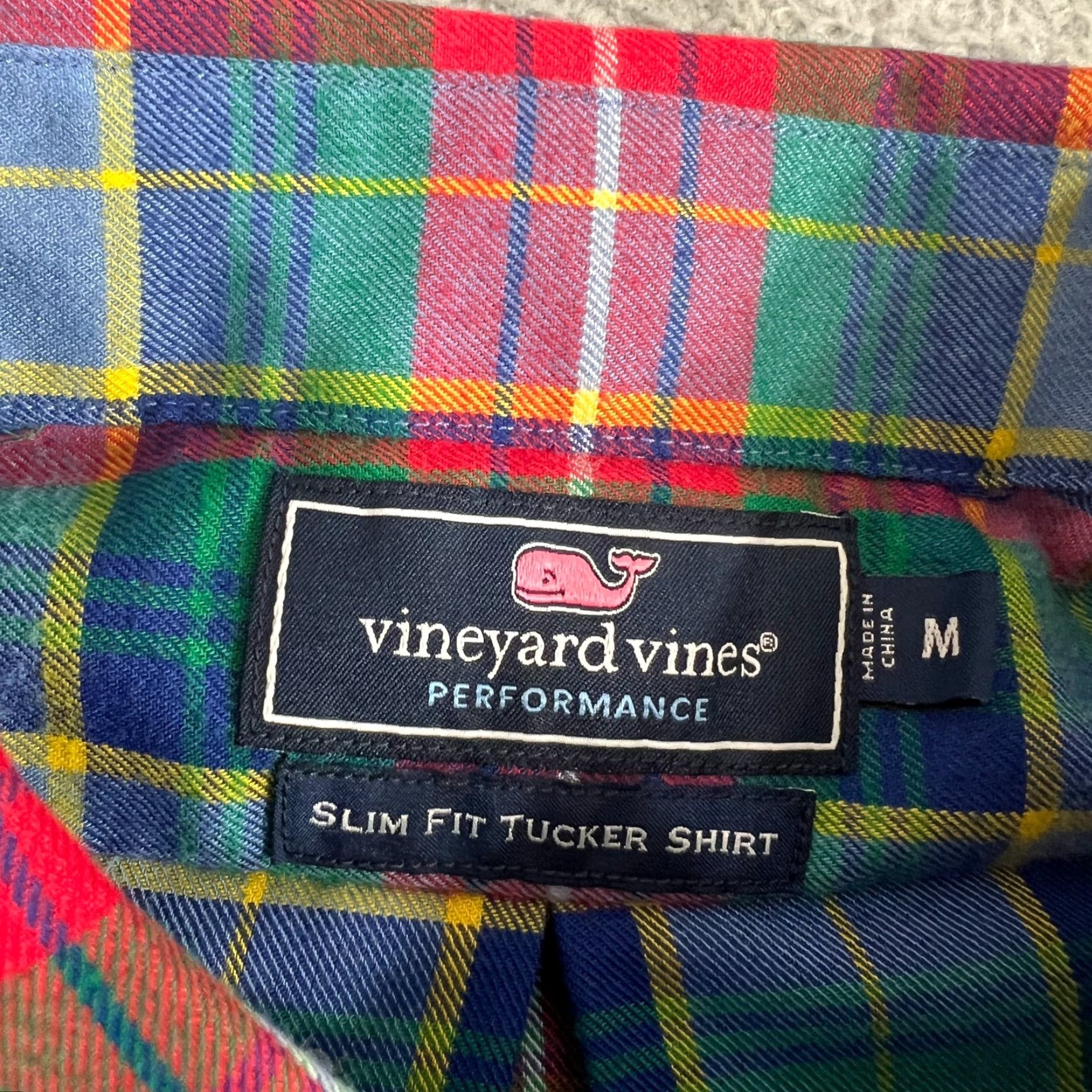 Vineyard Vines Vineyard Vines Tucker Shirt Mens M Button-Up Slim Fit Color Plaid Multicolor Polyester Classic Colorful Size US M / EU 48-50 / 2 - 6 Thumbnail