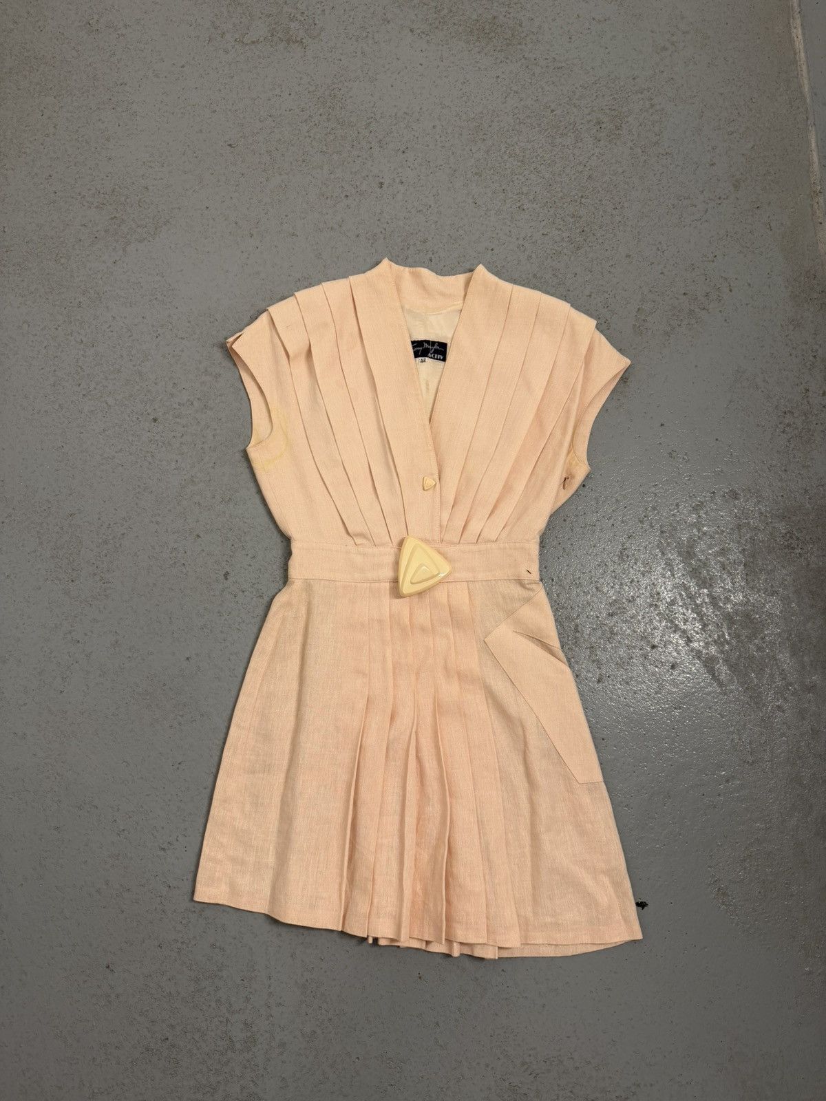 Thierry Mugler Vintage 80s Thierry Mugler Active Linen Dress Size M / US 6-8 / IT 42-44 - 1 Thumbnail