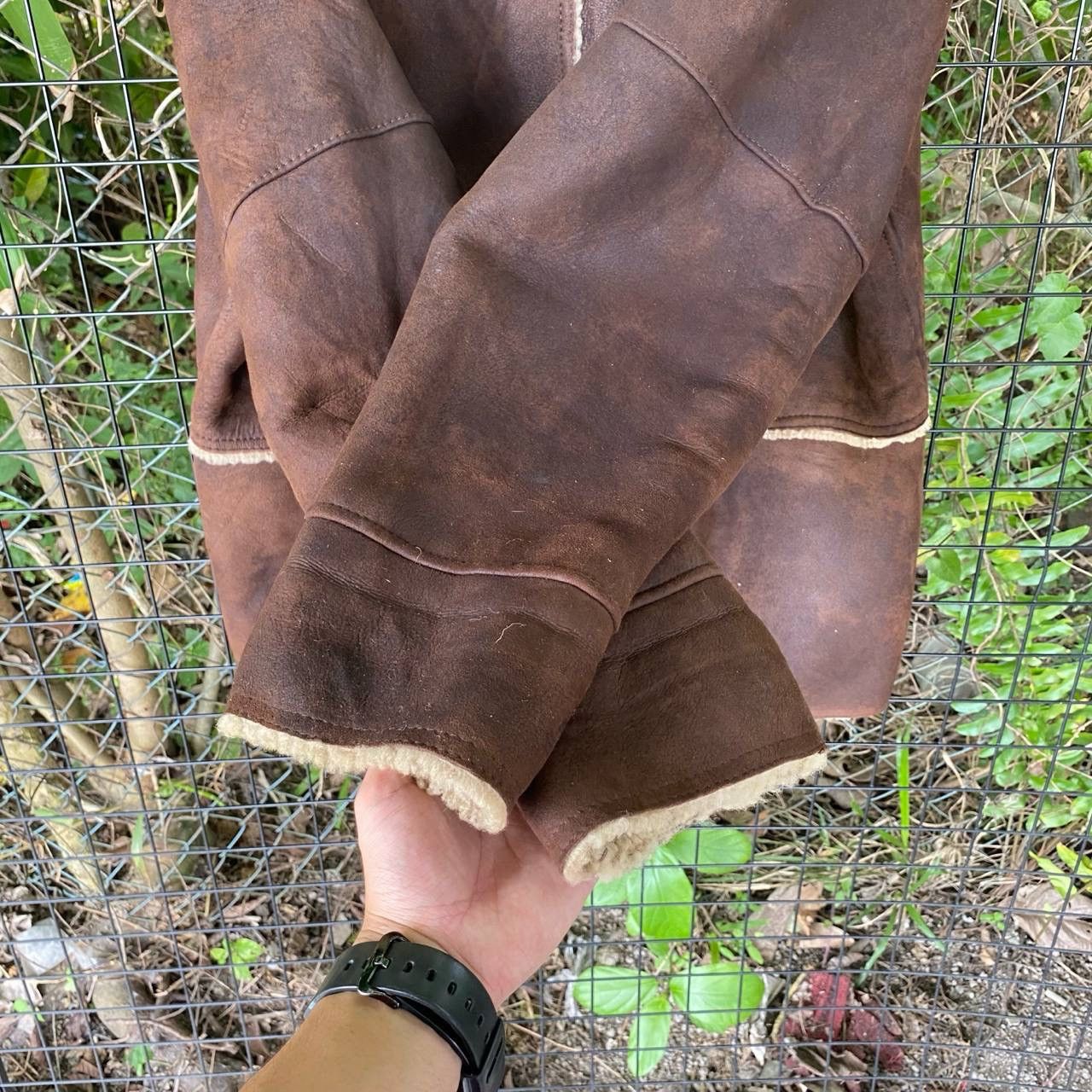 Vintage Vtg Wind Amor Sheepskin Leather Jacket Size US L / EU 52-54 / 3 - 11 Thumbnail