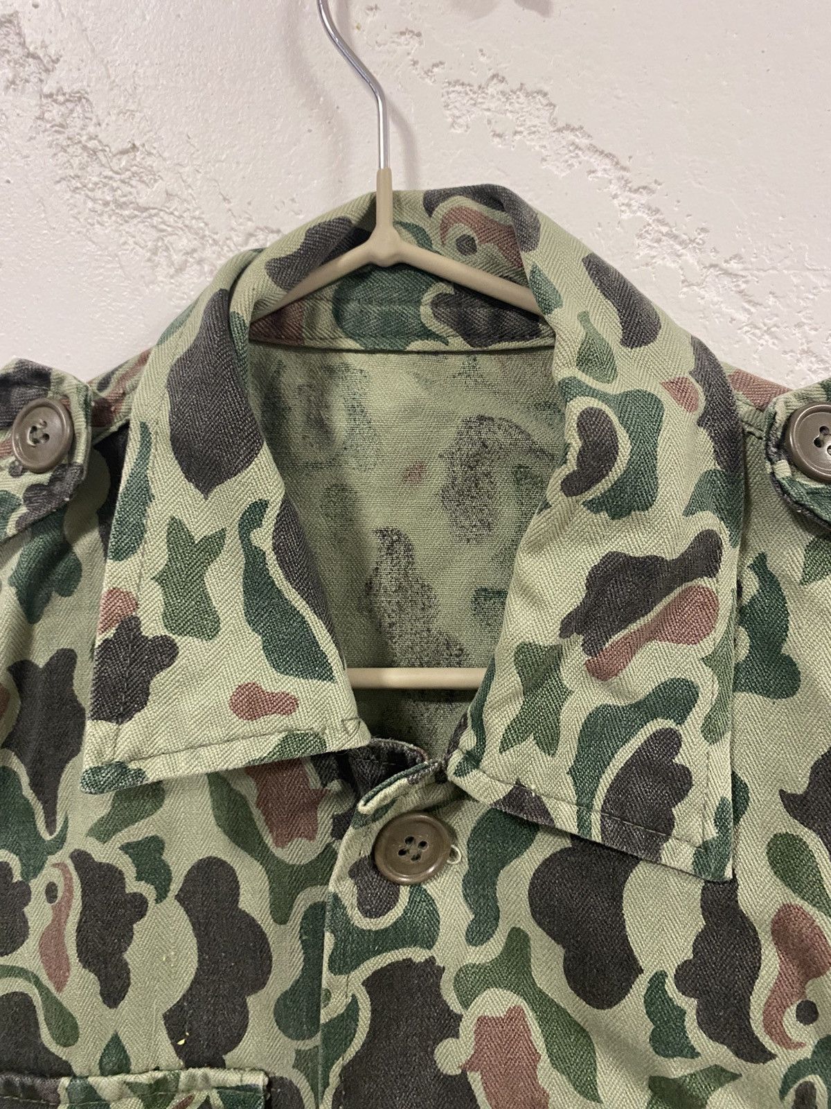 Vintage Vintage South Korea War Vietnam Era Duck Frog Camo Overshirt Size US S / EU 44-46 / 1 - 3 Thumbnail