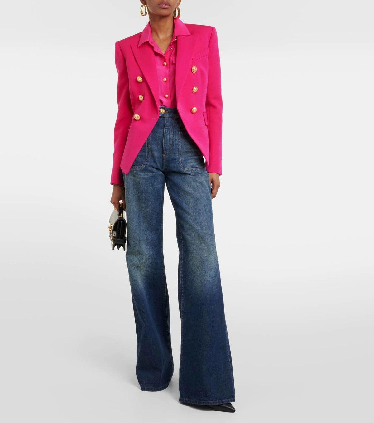 Balmain o1y0525 Blazer in Fuchsia Size XS / US 0-2 / IT 36-38 - 6 Thumbnail