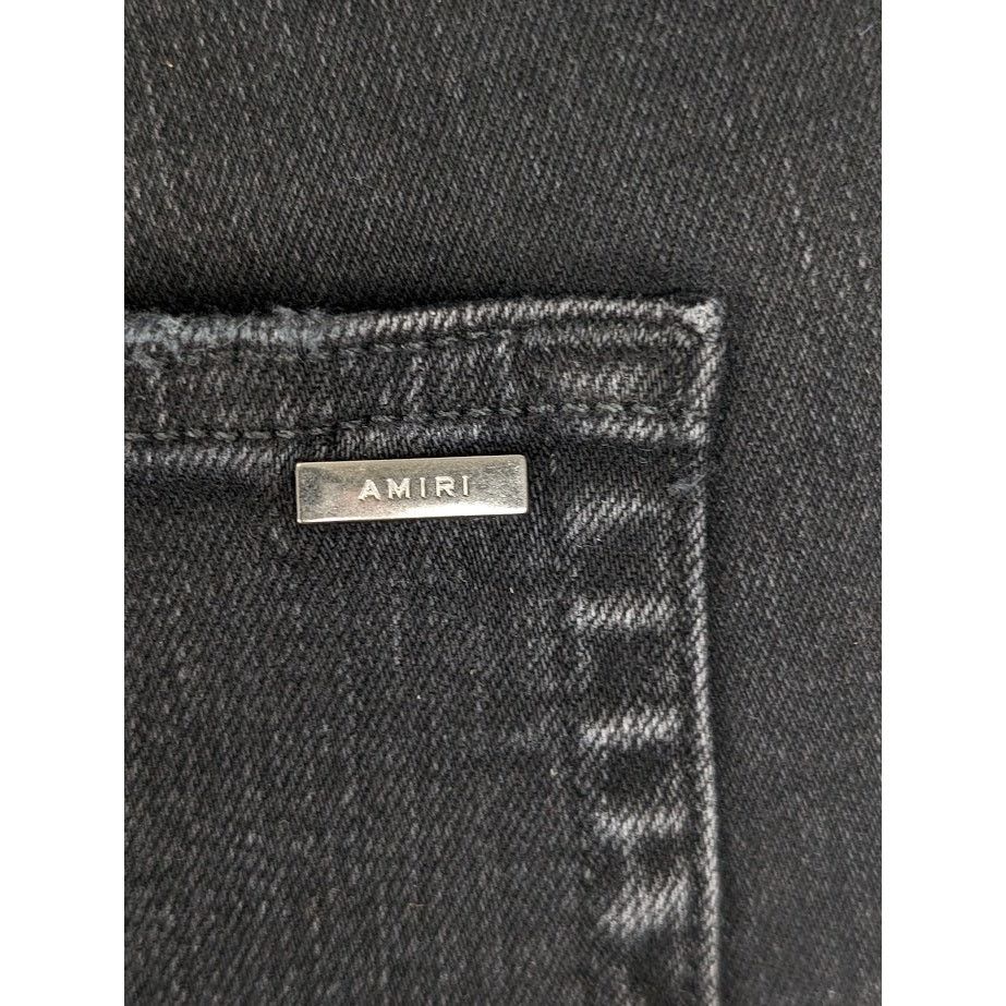 Amiri o1rshd1 Leather Camo MX1 Jean in Aged Black Size US 30 / EU 46 - 19 Thumbnail