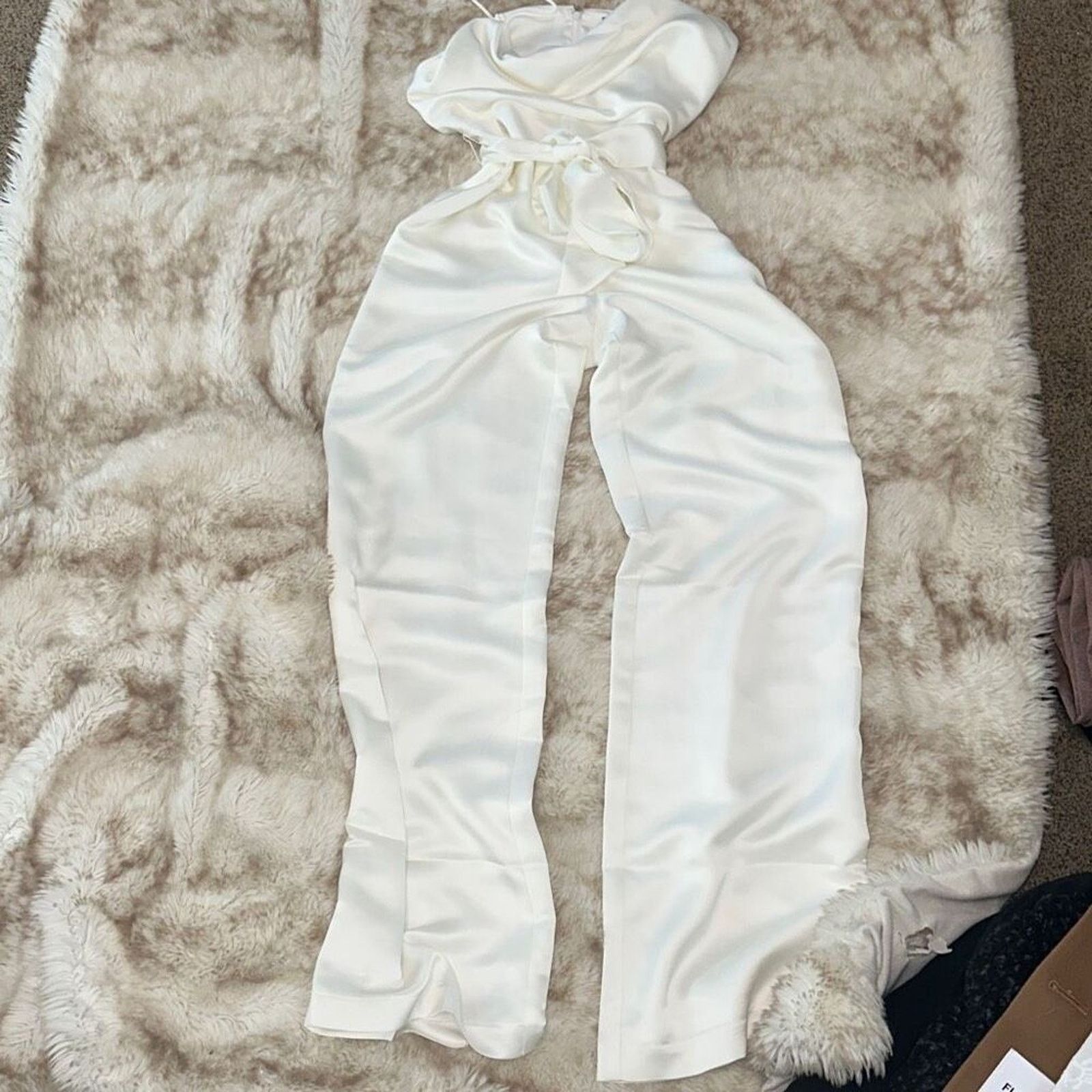 Parker Parker Black Aubrey Cowl-Neck Ivory Jumpsuit | Sz 4, NWT Size 27" / US 4 / IT 40 - 3 Thumbnail