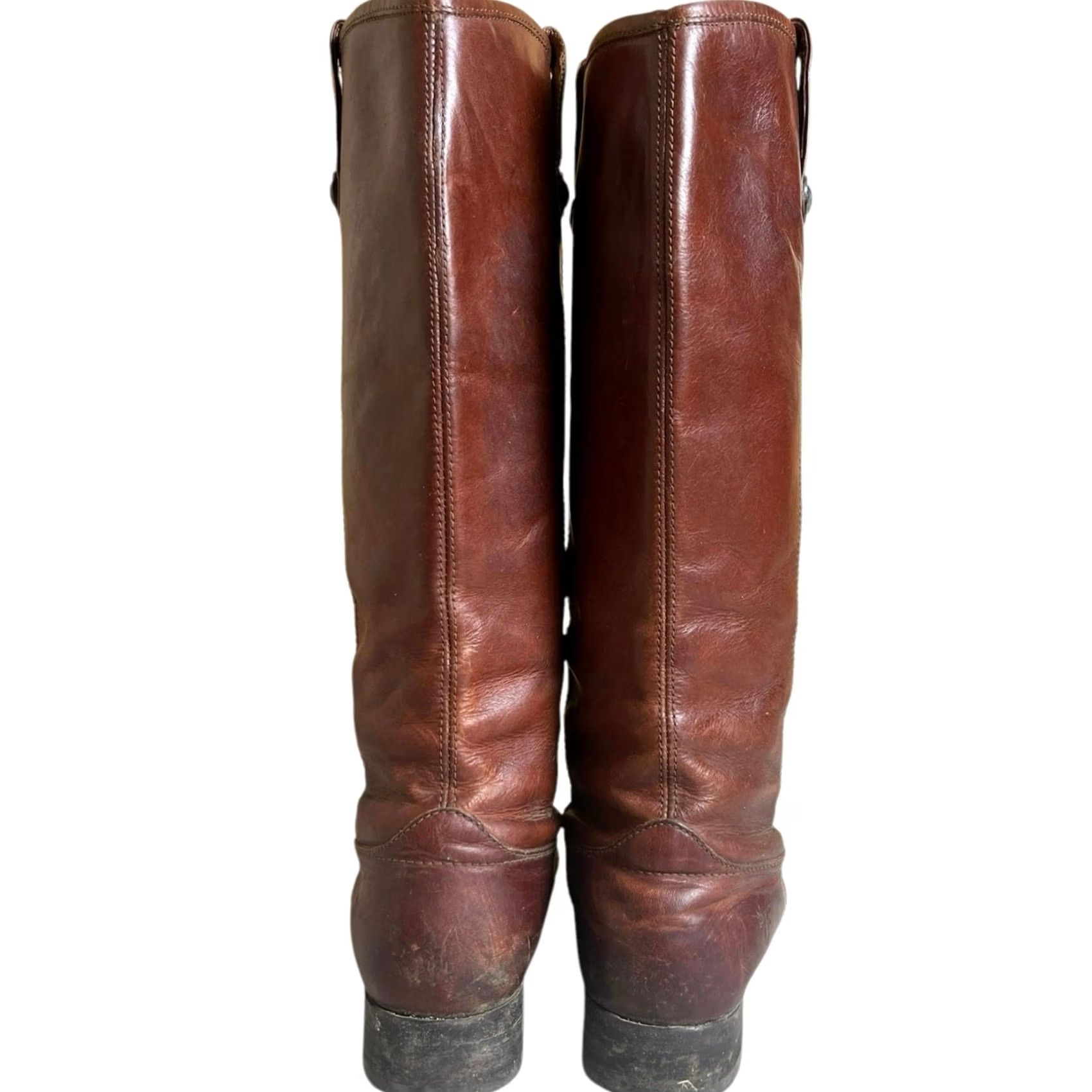 Frye VINTAGE Frye Women Melissa Botton Redwood Riding Boots 6 1/2 Made In Mexico Boots Womens Red 6.5 U.S. Shoe Size Mens Womens Girls Size US 7 / IT 37 - 4 Thumbnail