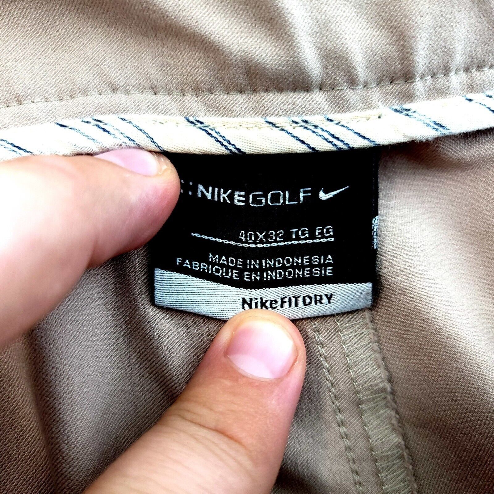 Nike DAMAGED Nike Golf Tan Pleated Cuffed High Rise Polyester Chi Size US 40 / EU 56 - 7 Thumbnail