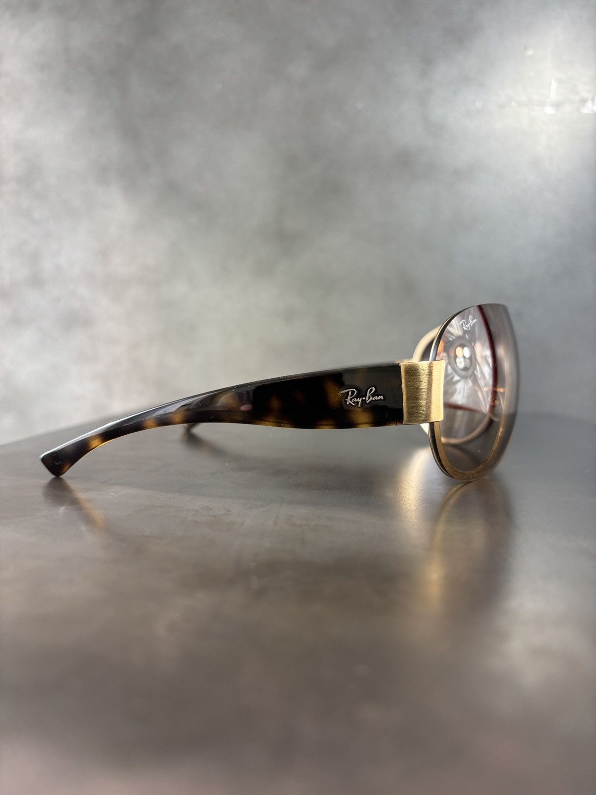 RayBan × Vintage 2000s Ray-Ban Aviators Vintage Shield Sunglass Y2K RB 001/13 Size ONE SIZE - 7 Thumbnail