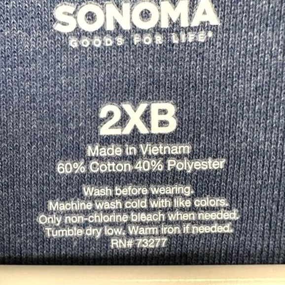 Vintage Sonoma Pique Polo Shirt Mens 2XL Big Blue Short Sleeve Rugby Casual Comfort NEW Size US XXL / EU 58 / 5 - 5 Thumbnail