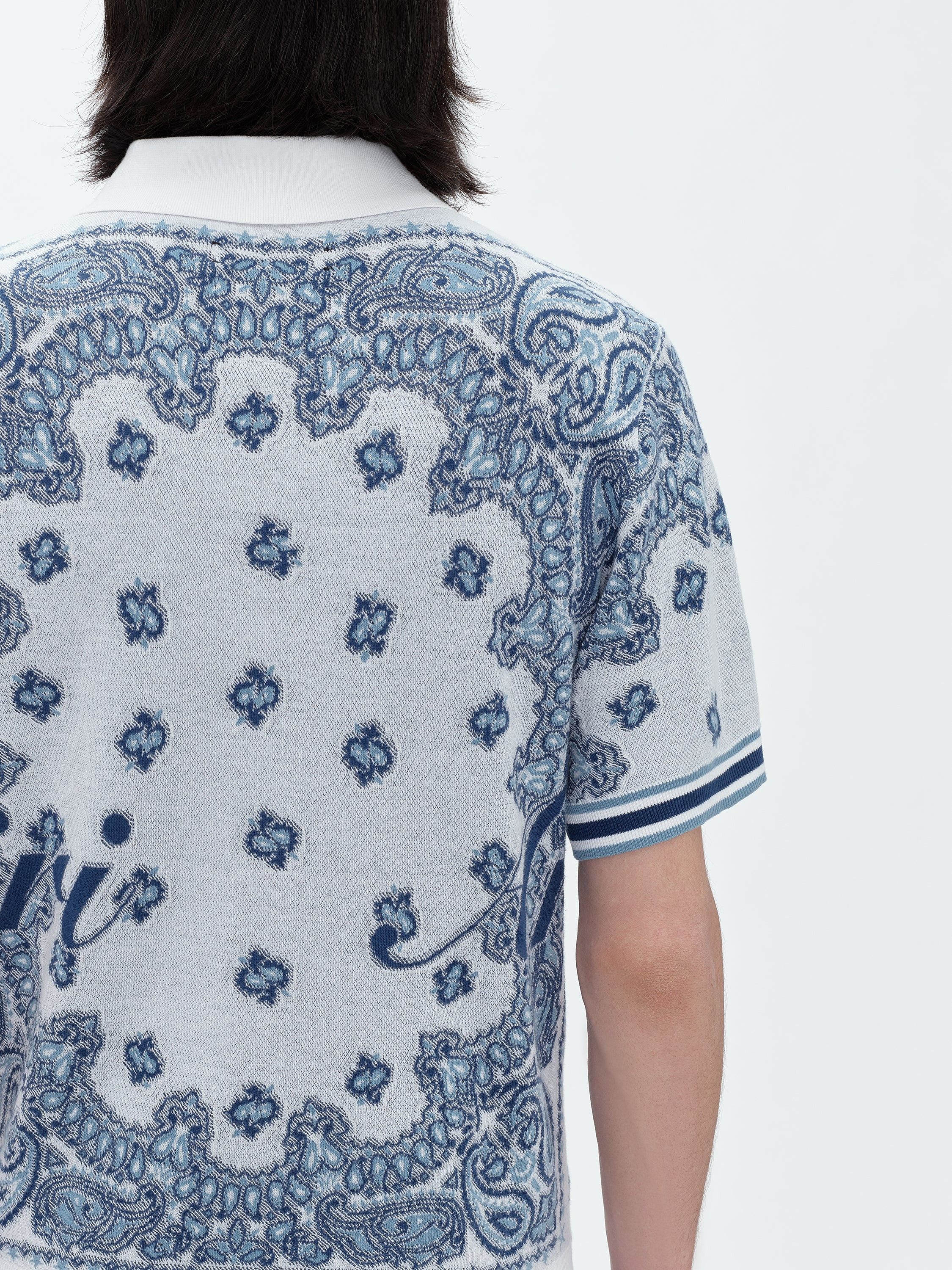 Amiri oc11z0625 Bandana Polo Shirt in Blue/White Size US L / EU 52-54 / 3 - 6 Thumbnail