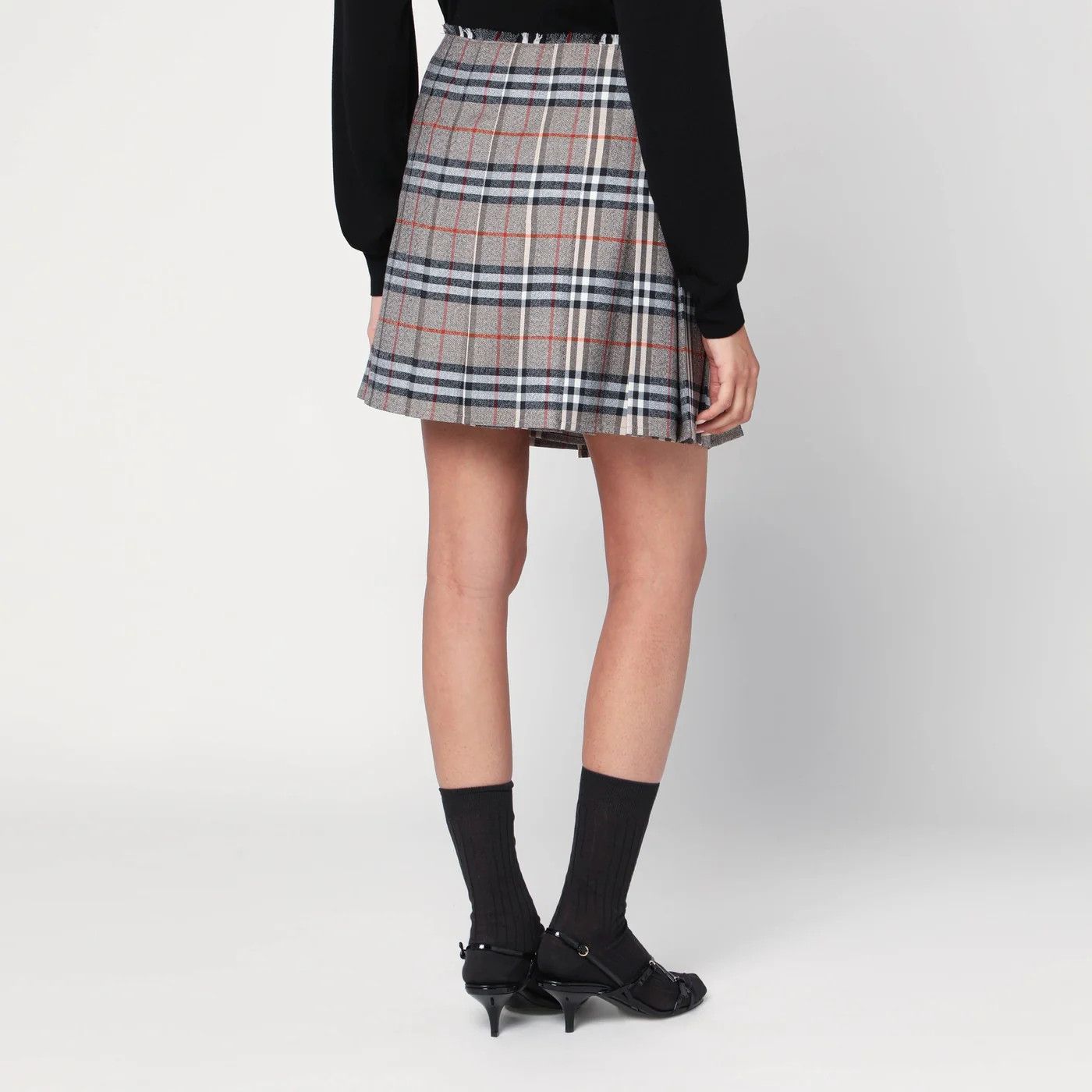 Burberry o1d2blof0426 Wool Mini Skirt in Multicolor Size 28" / US 6 / IT 42 - 3 Thumbnail