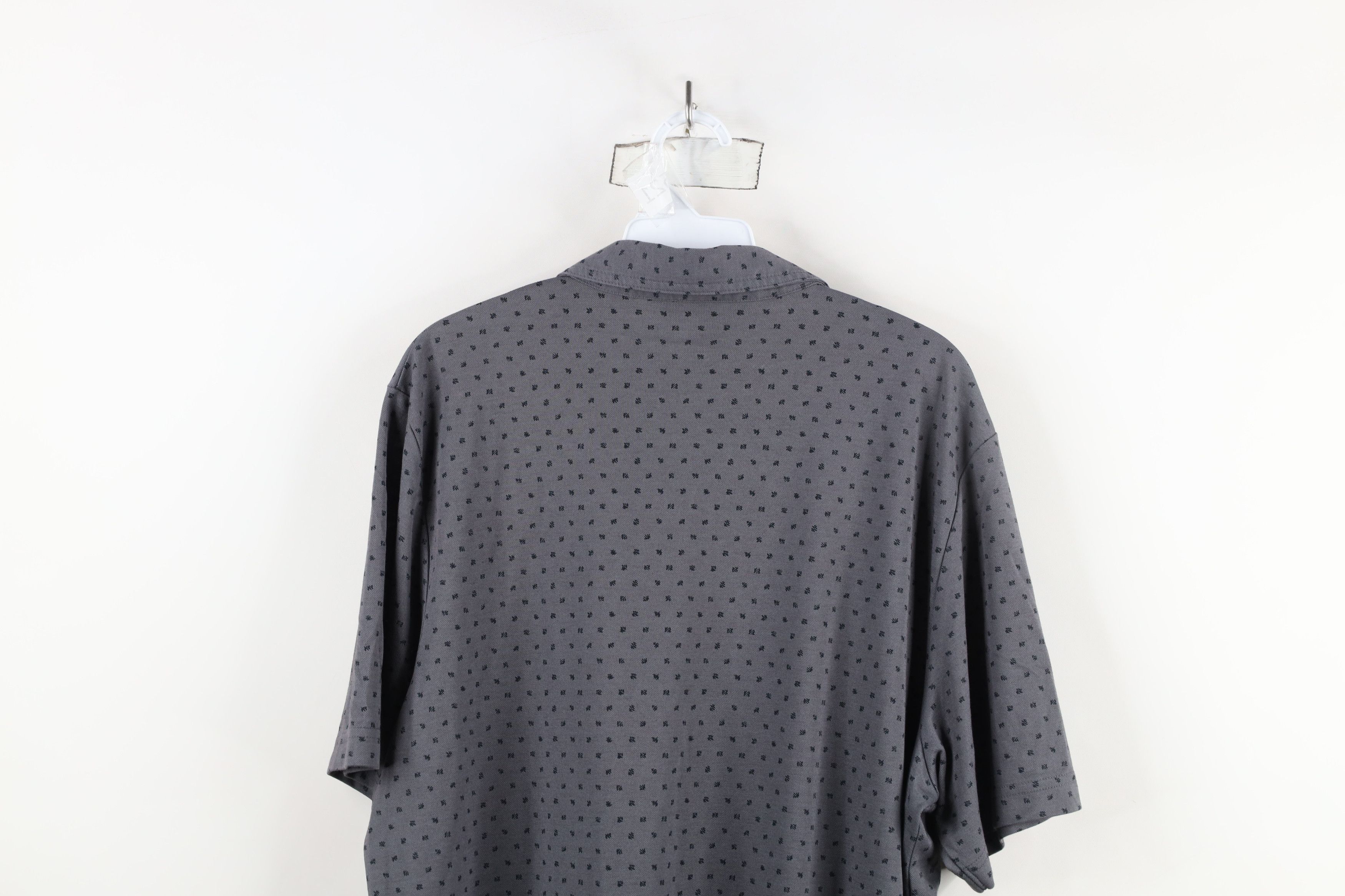 TravisMathew × Vintage Travis Mathew Geometric Knit Collared Golf POlo Shirt Gray Size US XL / EU 56 / 4 - 9 Thumbnail