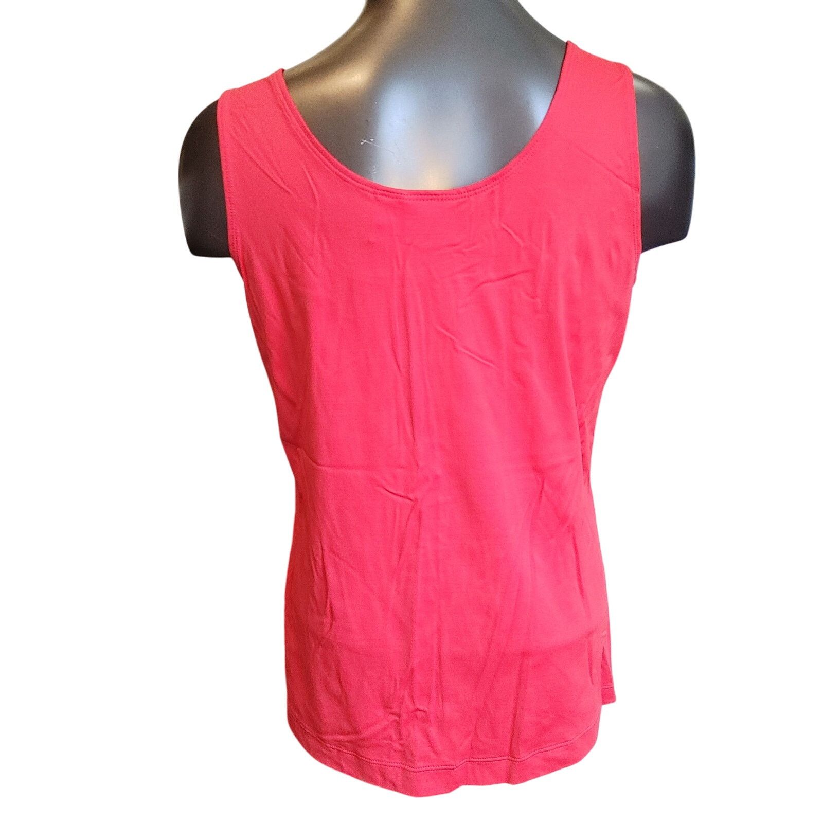 Chicos Chico's Women's 2 Red Round Neck Sleeveless Tank Top Size M / US 6-8 / IT 42-44 - 2 Thumbnail