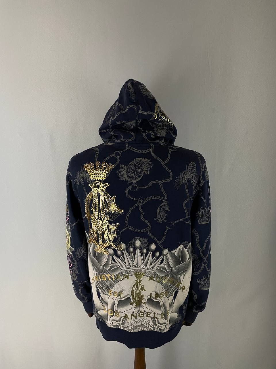 Christian Audigier Christian Audigier Hoodie Zip Navy Rare Size US L / EU 52-54 / 3 - 6 Thumbnail