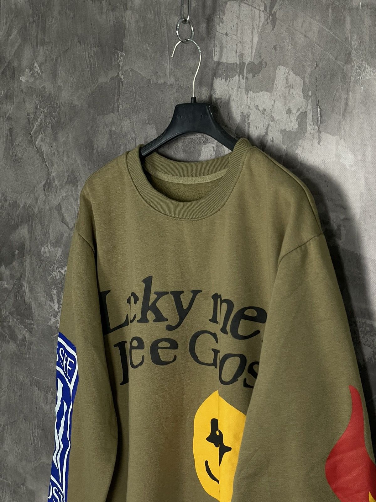 Rap Tees × Vintage Lucky Me I See Ghosts Smiley Face Rap Hip Hop Sweatshirt Size US L / EU 52-54 / 3 - 7 Thumbnail
