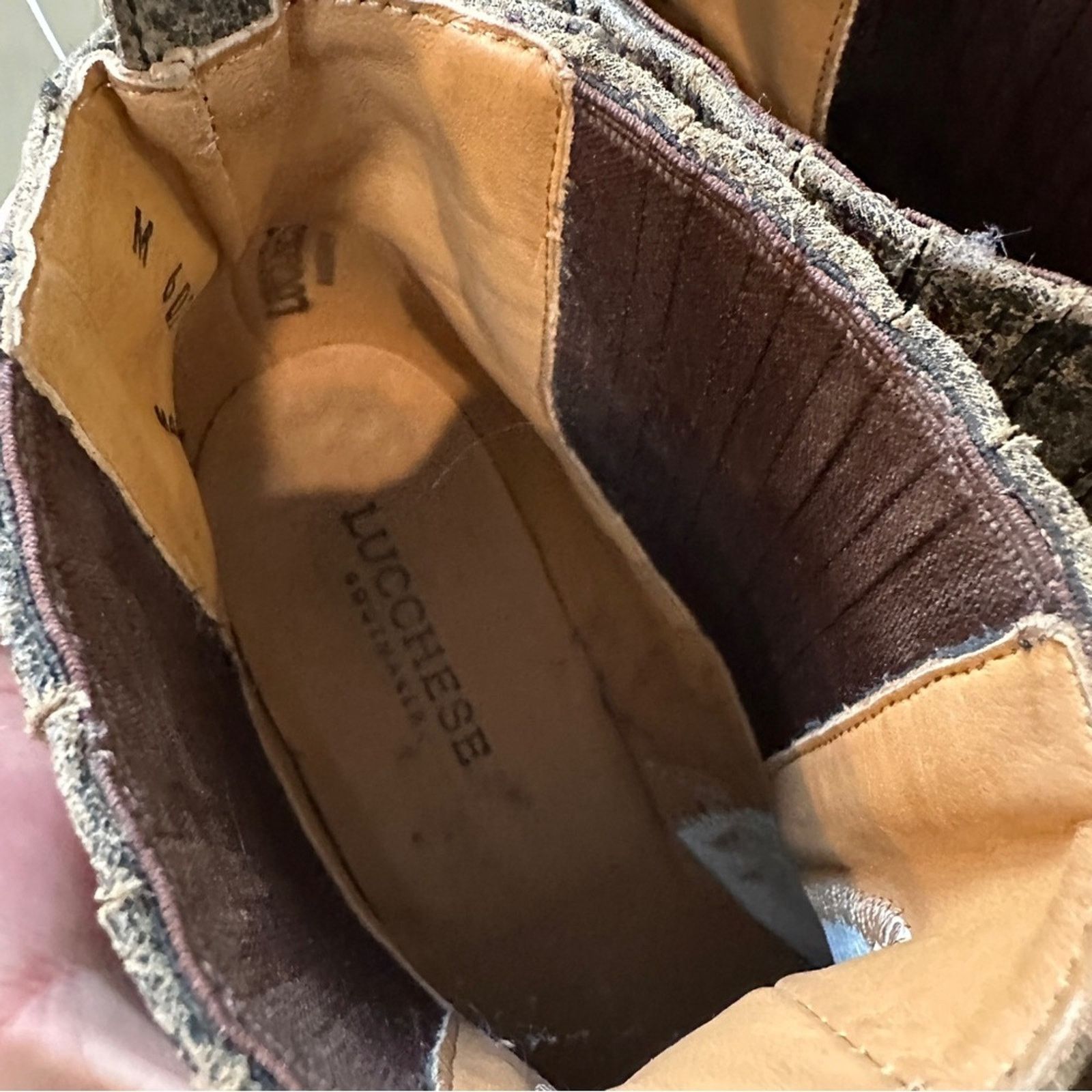 Lucchese Lucchese Brown Distressed Leather Western Boots Womens 9 M Size US 9 / IT 39 - 12 Thumbnail