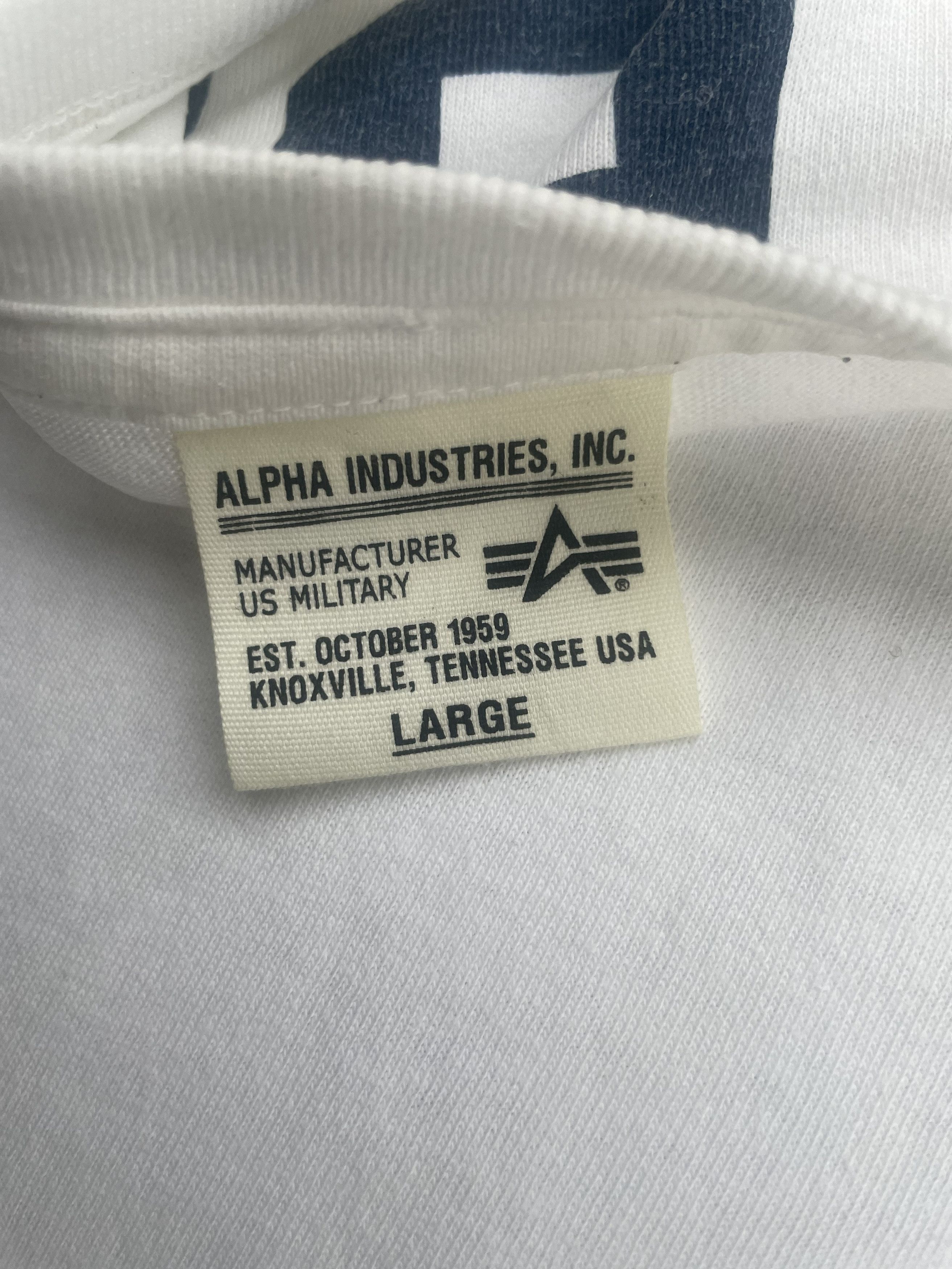 Alpha Industries Alpha Industries Tshirt Size US L / EU 52-54 / 3 - 9 Thumbnail