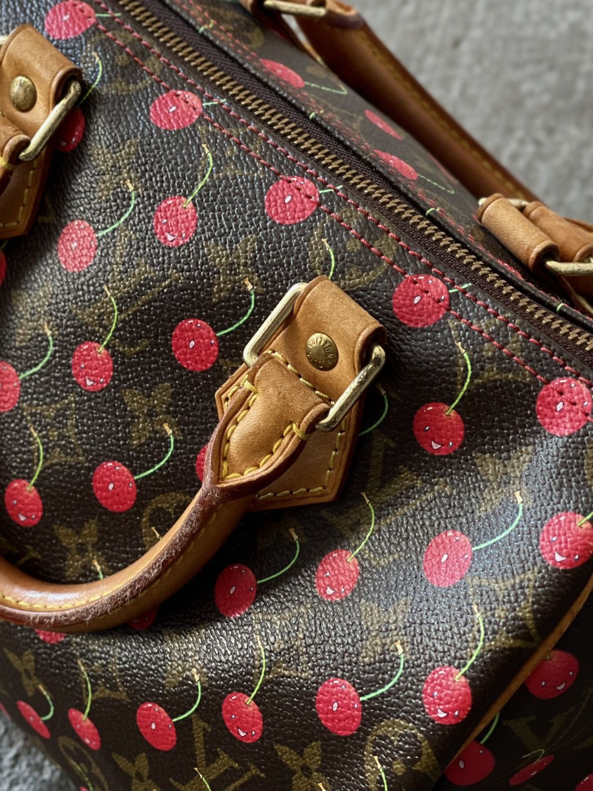 Louis Vuitton × Takashi Murakami Louis Vuitton - Takashi Murakami - SS2005 -Cerises Speedy 25 Size ONE SIZE - 9 Thumbnail