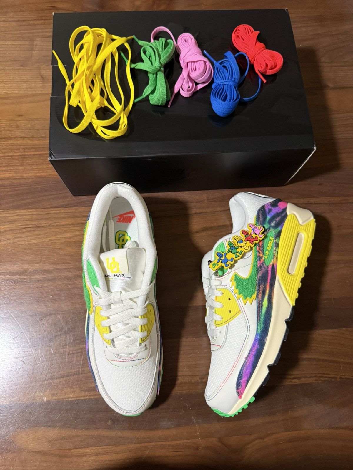 Nike GRATEFUL DEAD X UNIVERSITY OREGON AIR MAX 90 GRATEFUL DUCKS Size US 12 / EU 45 - 1 Thumbnail