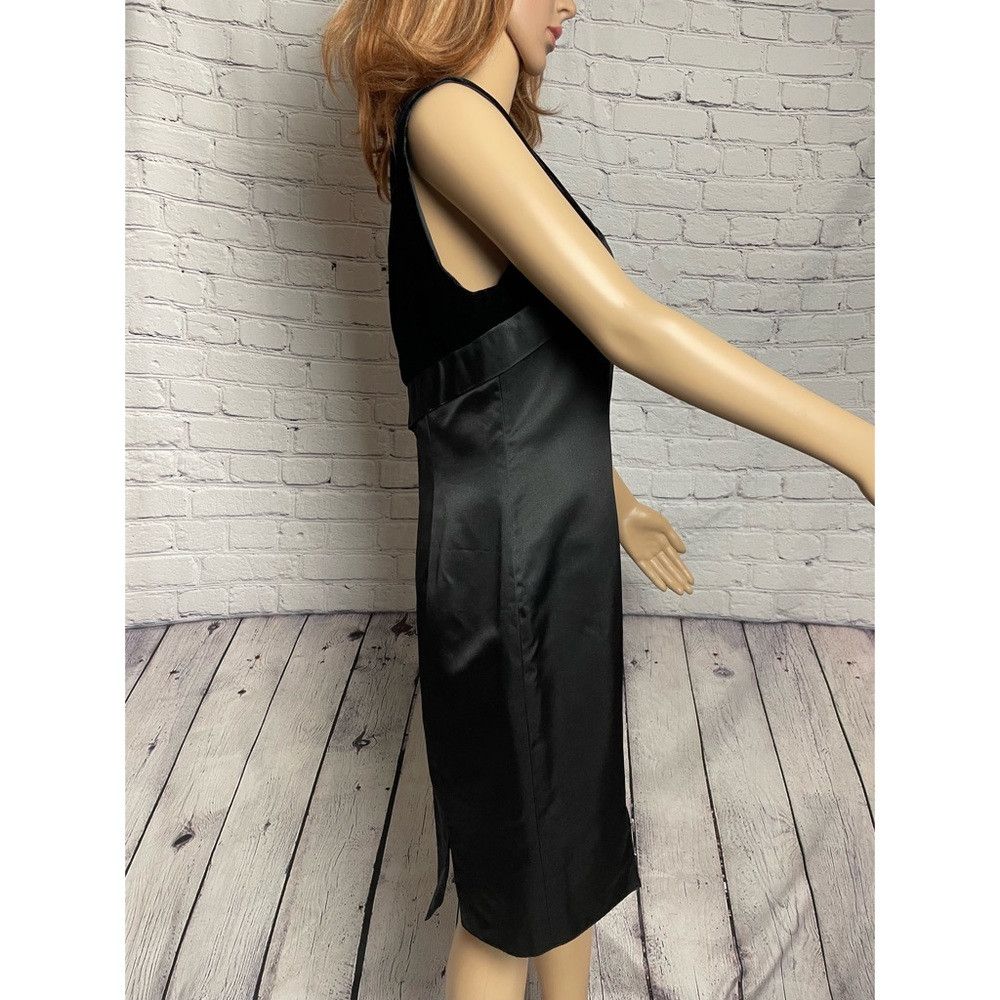 Vera Wang Vera Wang Lavender Label Sheath Silk Velvet Satin Black Dre Size L / US 10 / IT 46 - 3 Thumbnail
