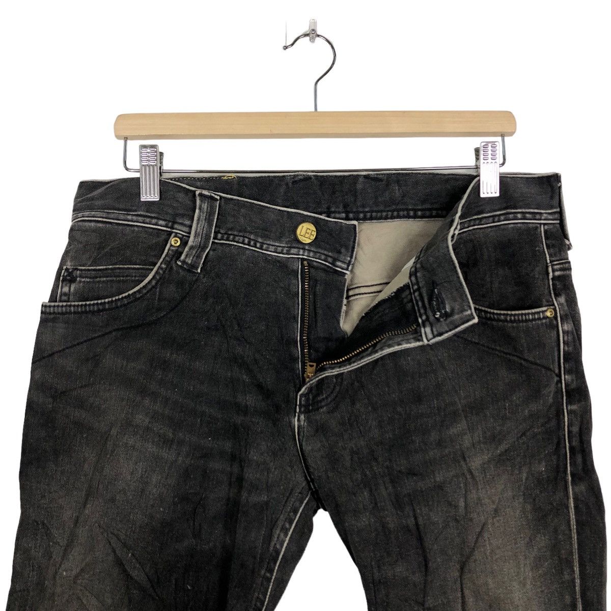 Japanese Brand × Lee 🔥90’s Rare Distressed Denim Jeans Lee Punk Design Size US 33 - 11 Thumbnail