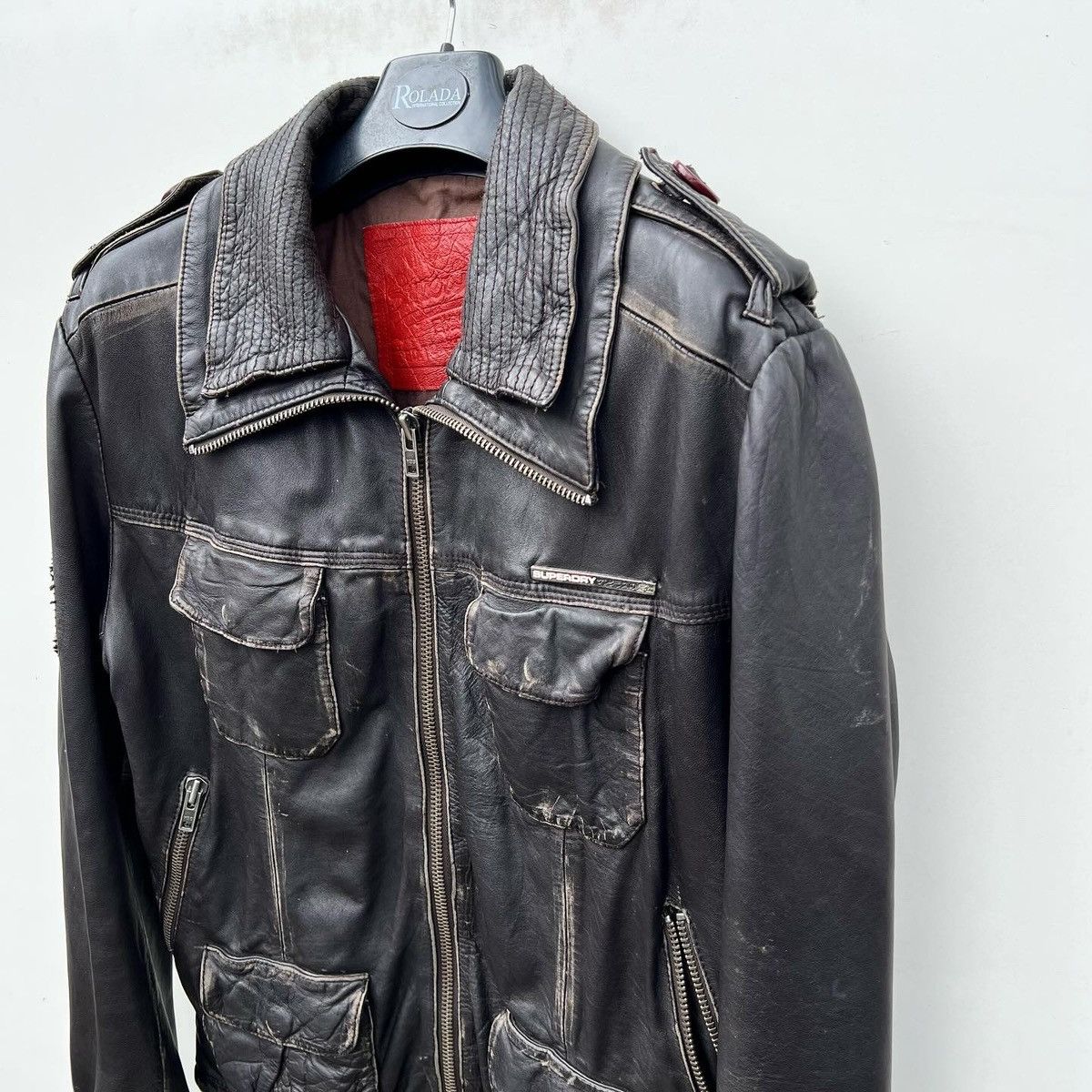 Leather Super dry (Superdry) leather jacket Size US L / EU 52-54 / 3 - 2 Thumbnail